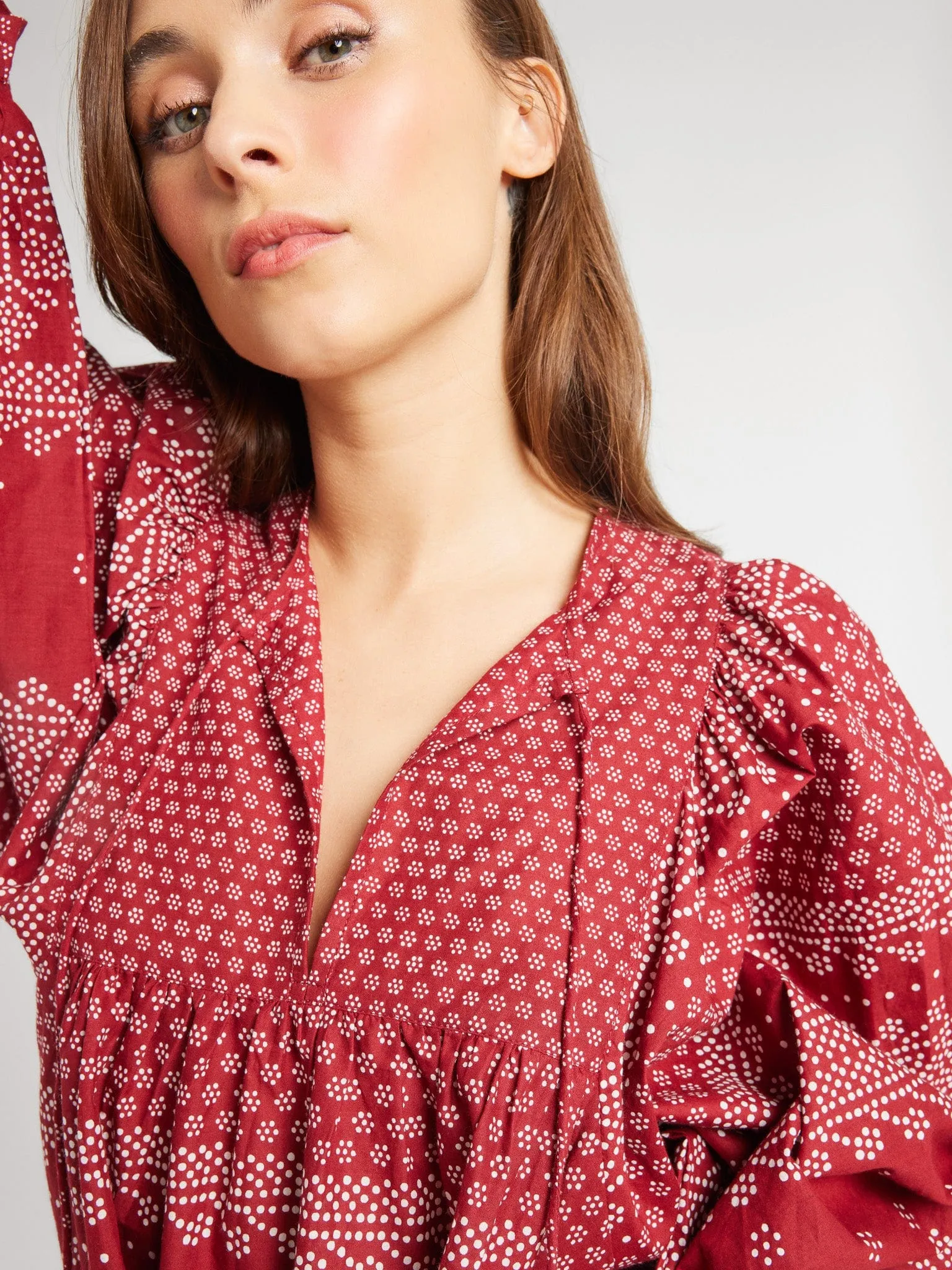 Charlie Top in Raspberry Mosaic sold by MILLE product image thumbnail 2