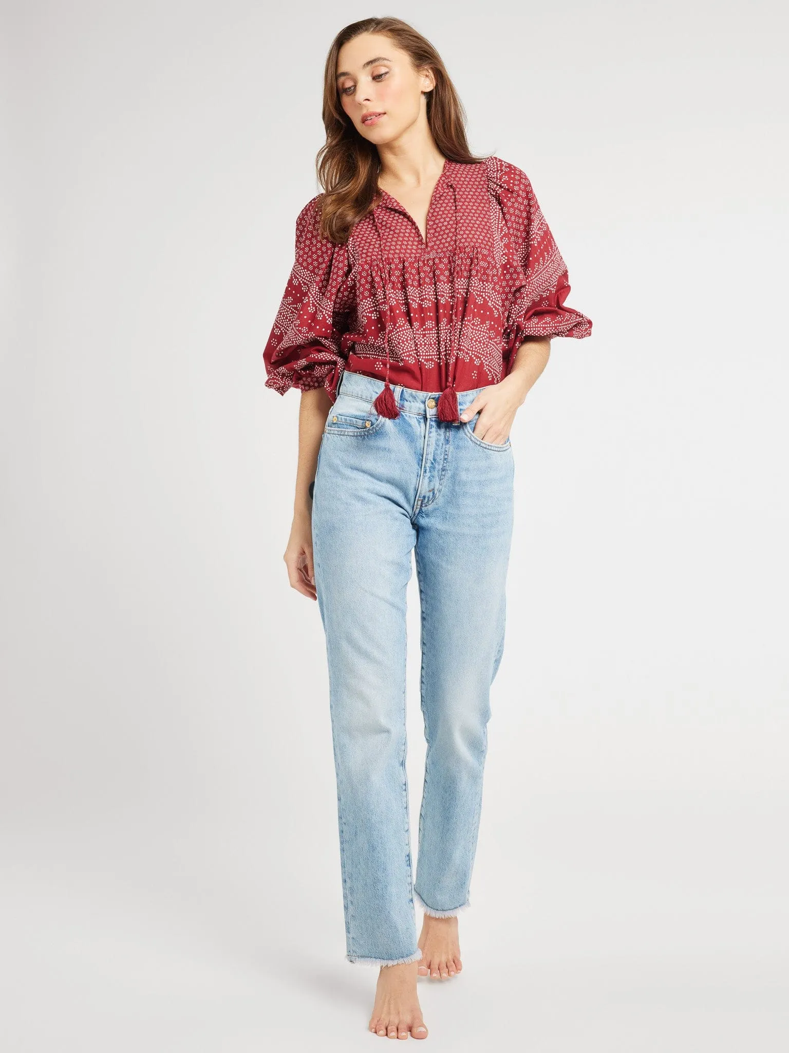 Charlie Top in Raspberry Mosaic sold by MILLE product image thumbnail 4