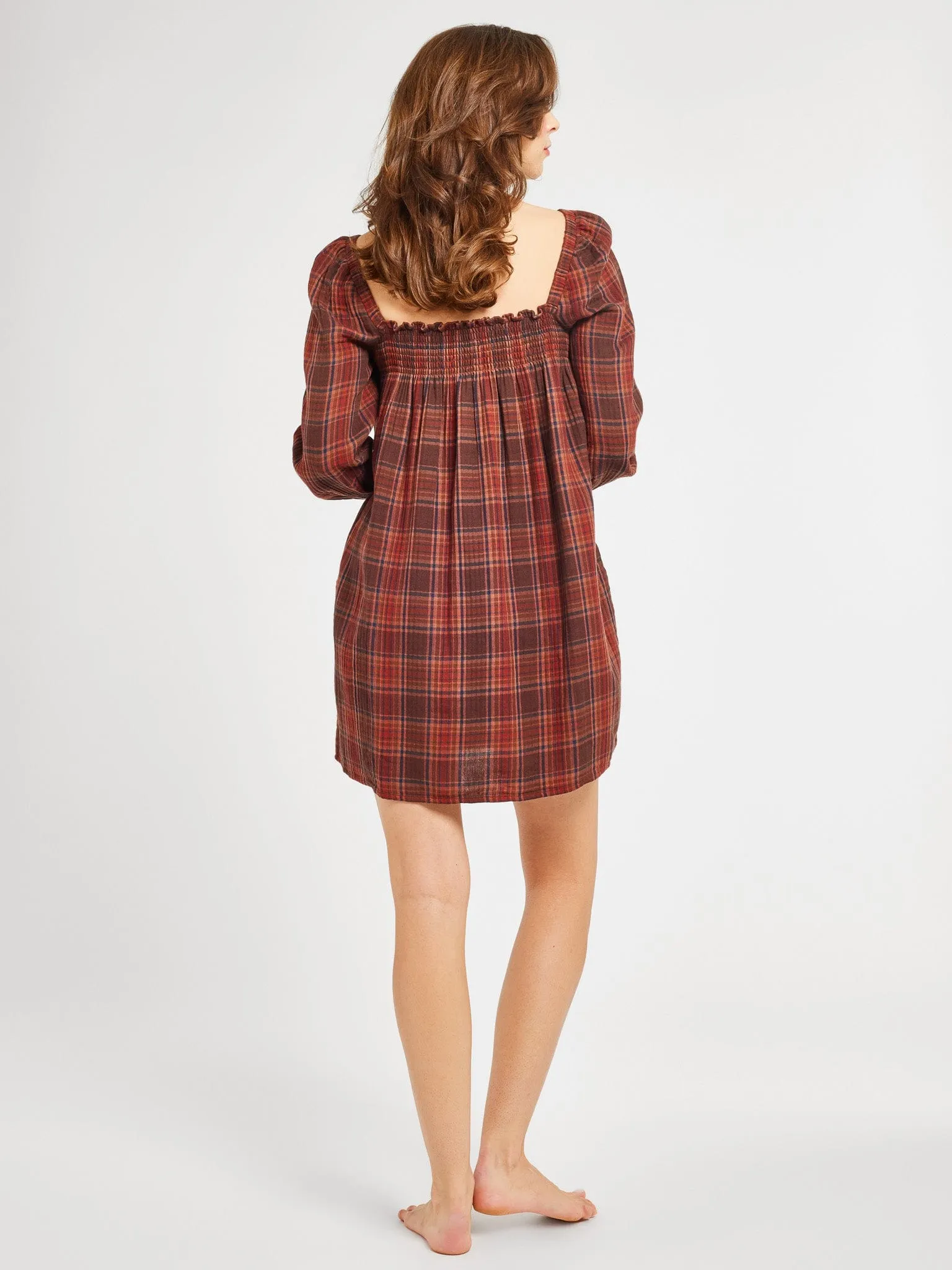 Gabriette Dress in Fireside Plaid sold by MILLE product image thumbnail 5