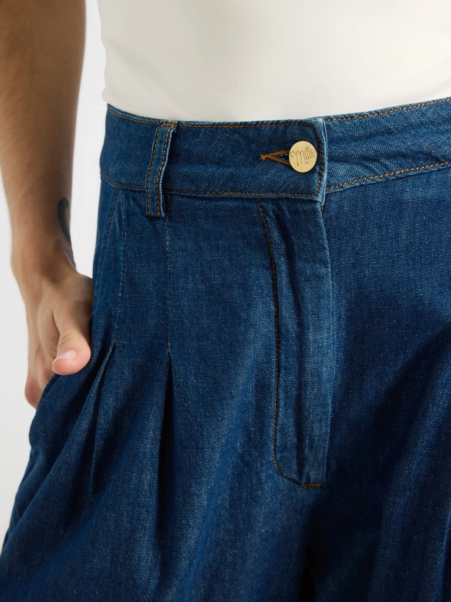 Hepburn Pant in Greenwich sold by MILLE product image thumbnail 5