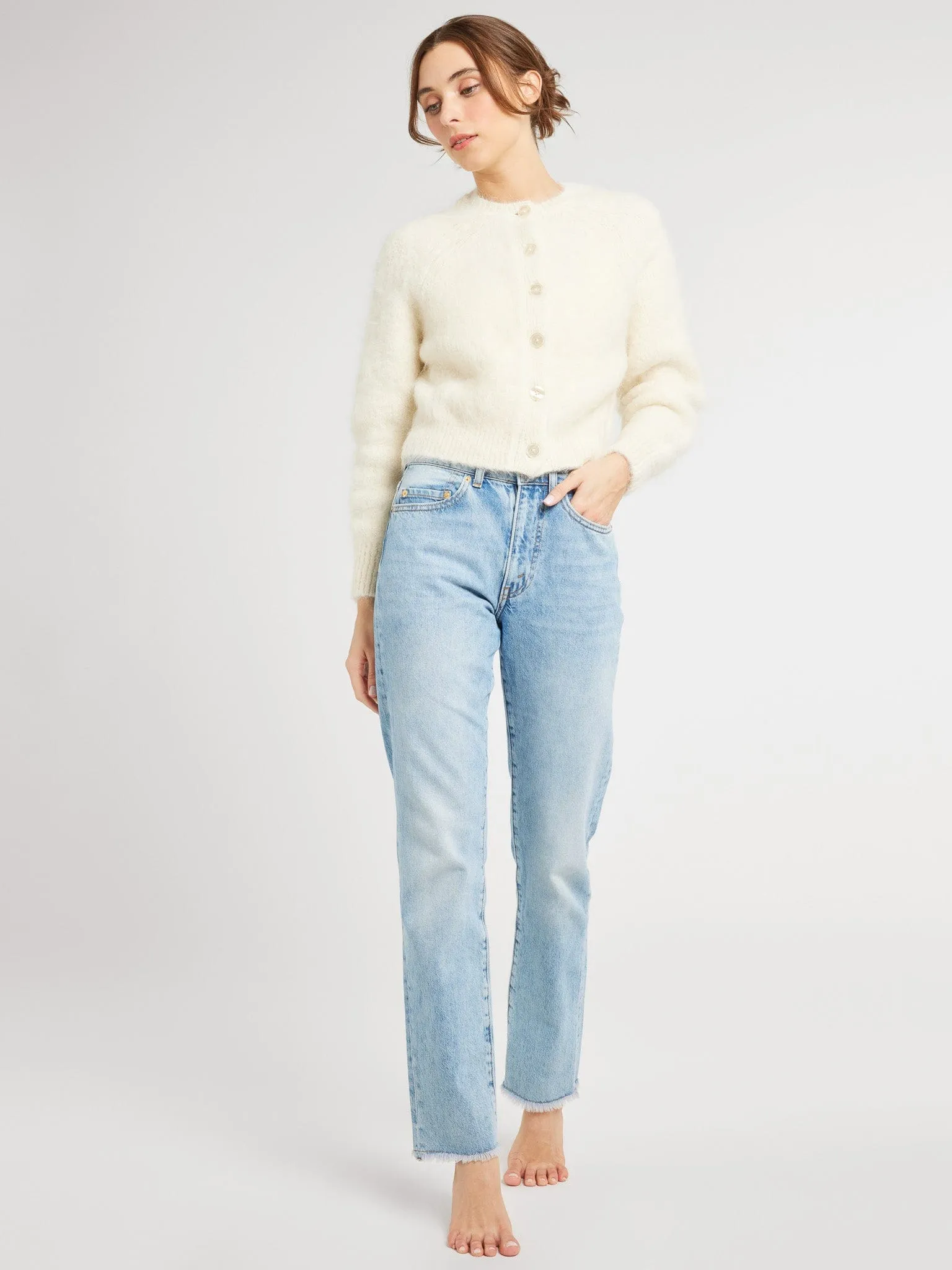 Priscilla Cardigan in White sold by MILLE product image thumbnail 3