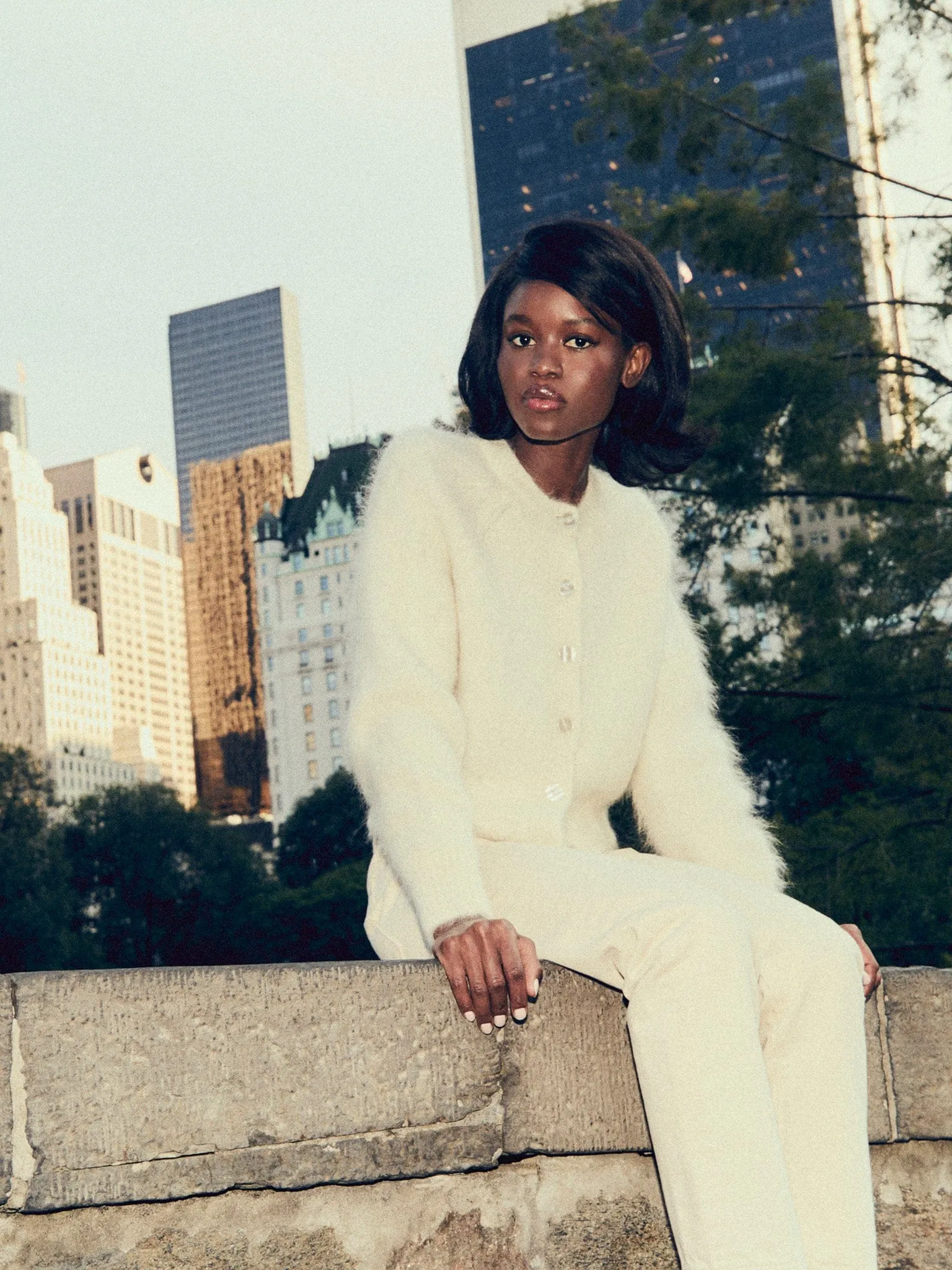 Priscilla Cardigan in White sold by MILLE