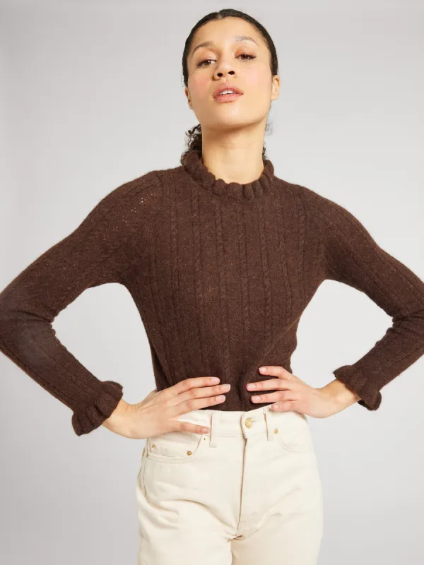 Aurora Pullover in Cocoa sold by MILLE