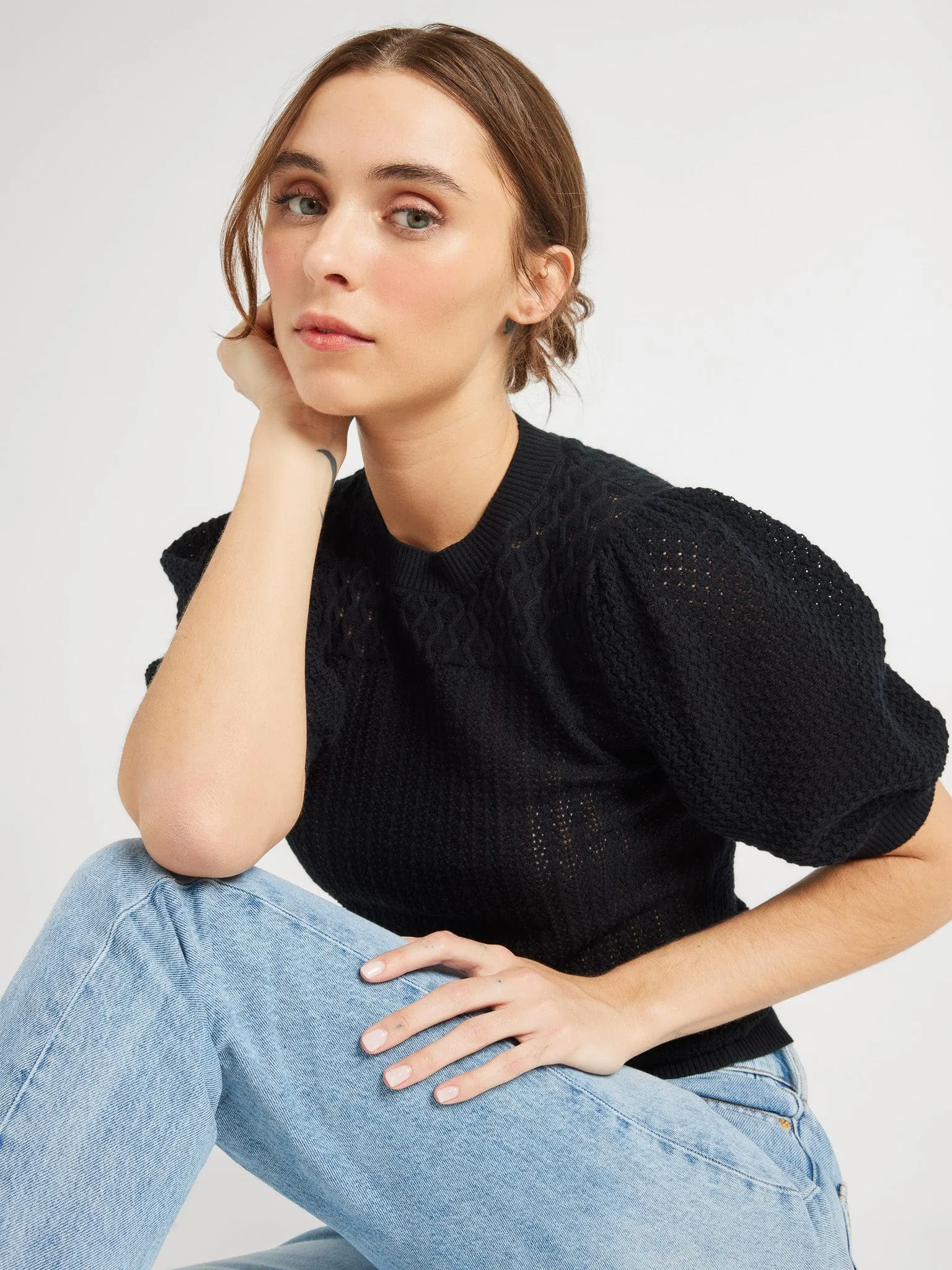 Lola Pullover in Black sold by MILLE