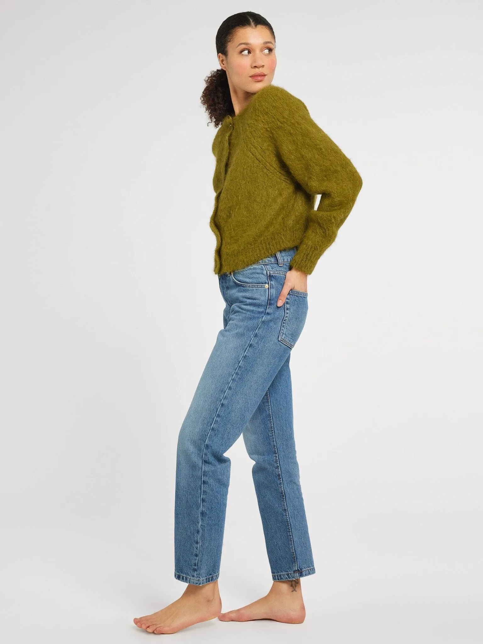 Priscilla Cardigan in Moss sold by MILLE product image thumbnail 5