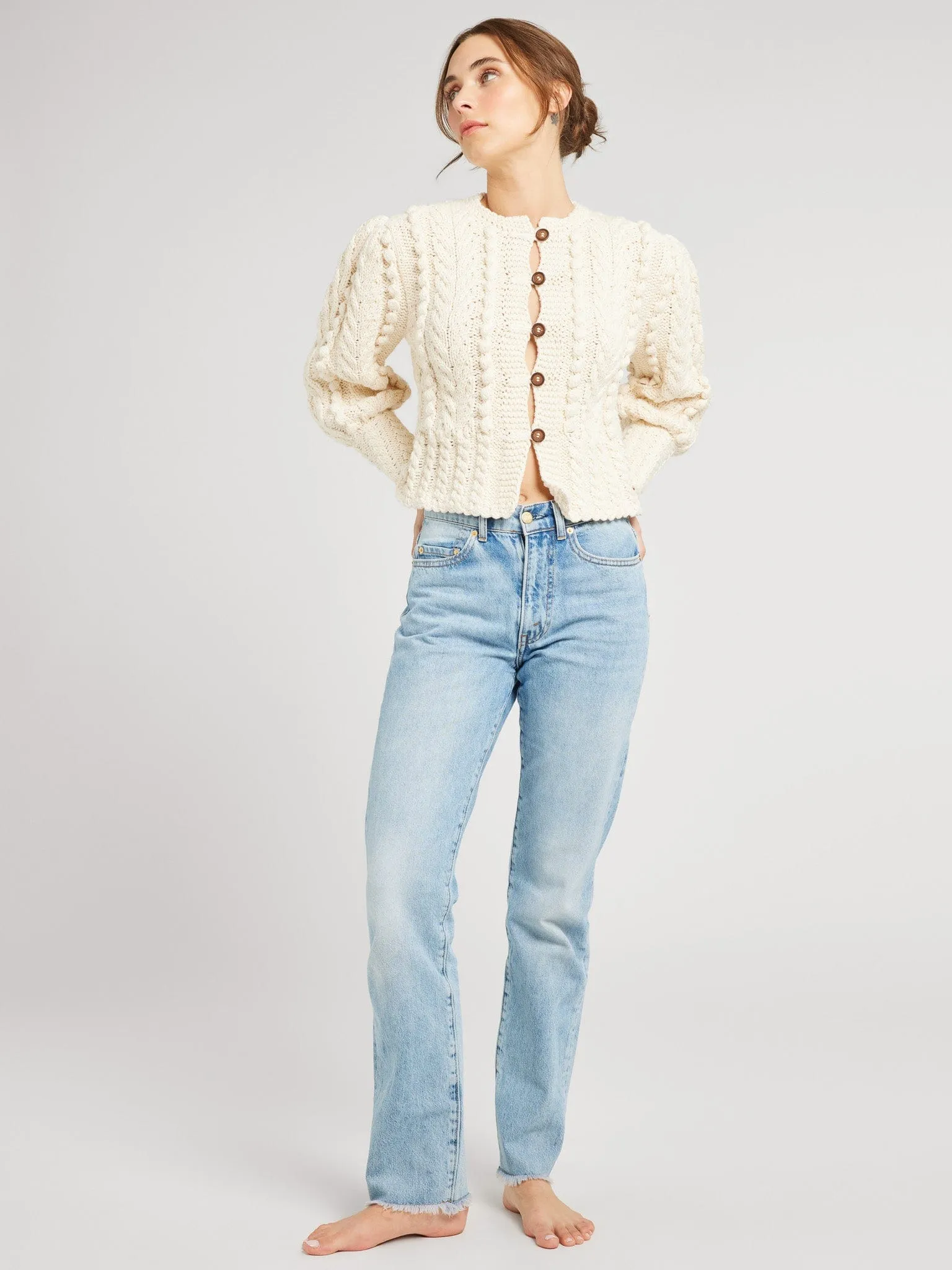 Allegra Cardigan in Ivory sold by MILLE product image thumbnail 3