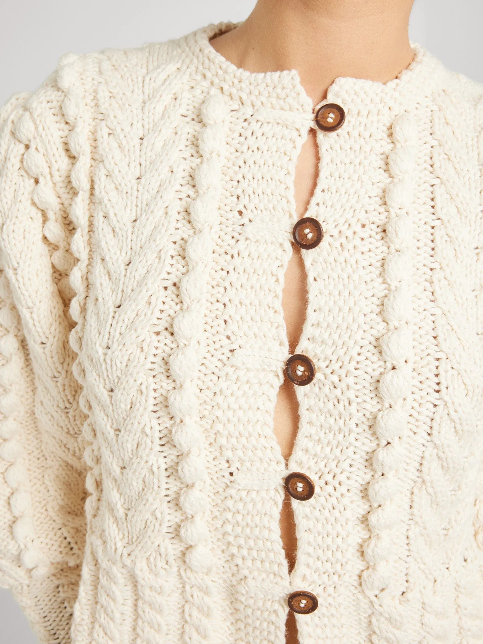 Allegra Cardigan in Ivory sold by MILLE product image thumbnail 4