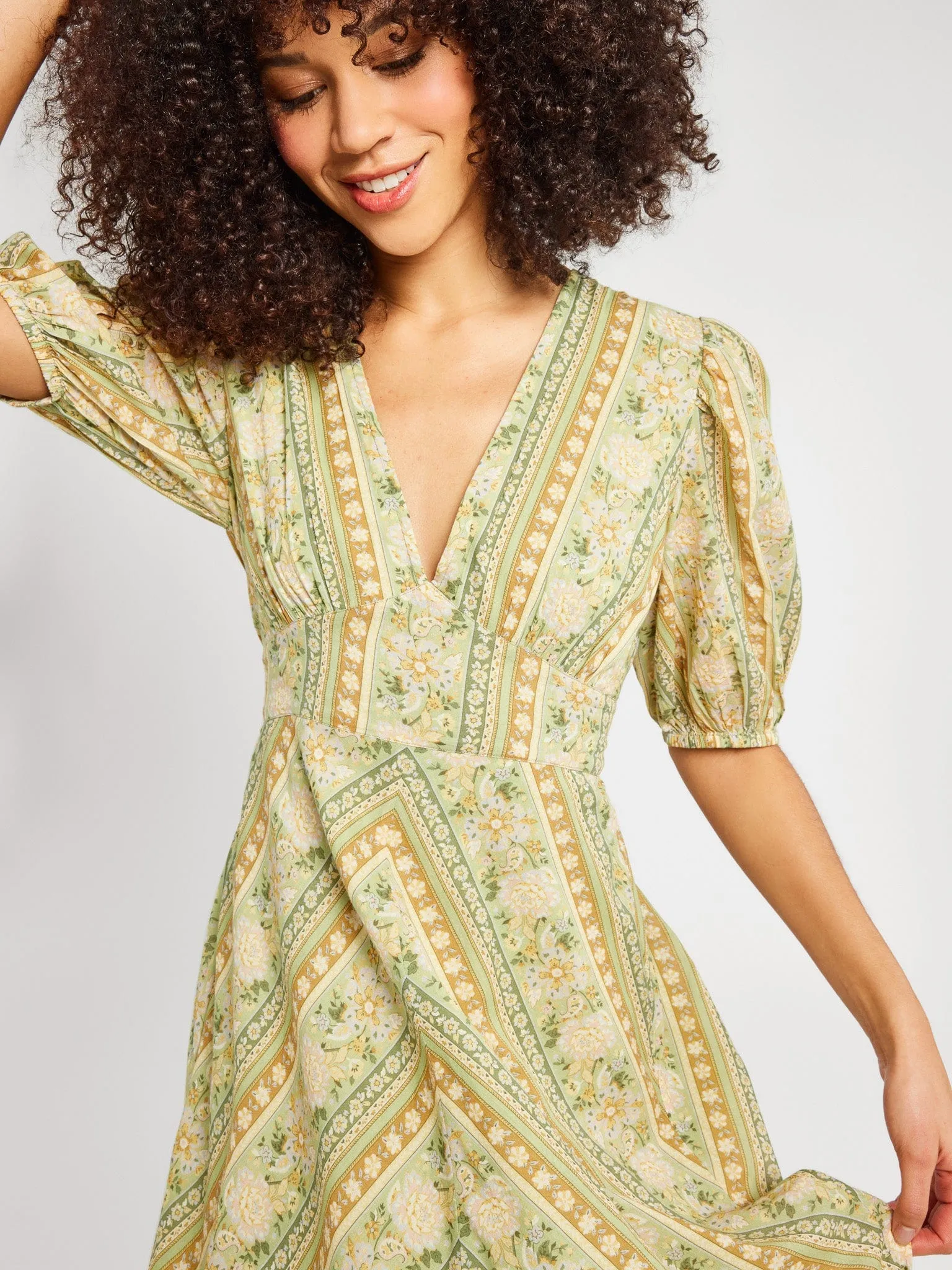 Florencia Dress in Cotswold Stripe sold by MILLE