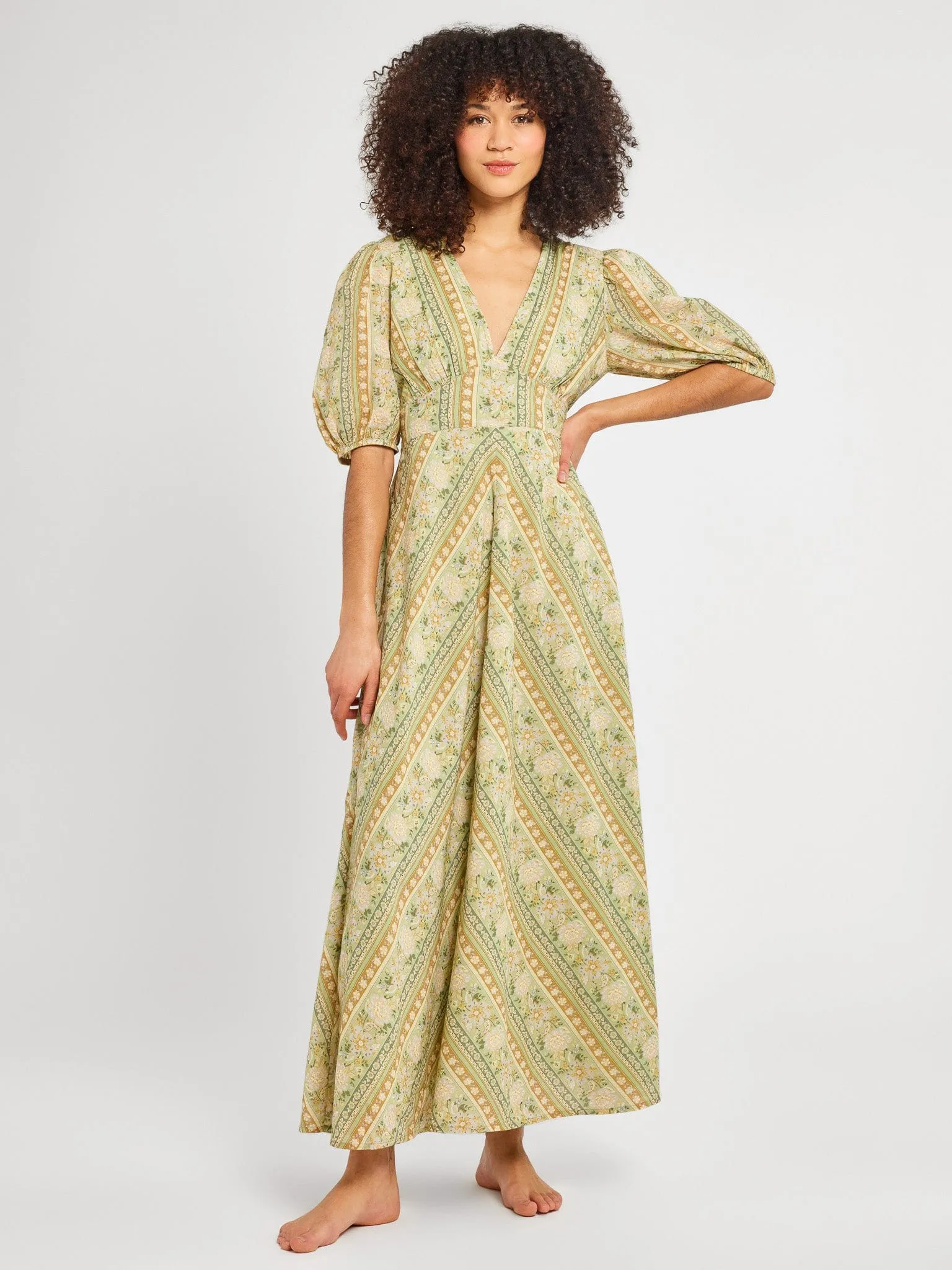 Florencia Dress in Cotswold Stripe sold by MILLE product image thumbnail 3