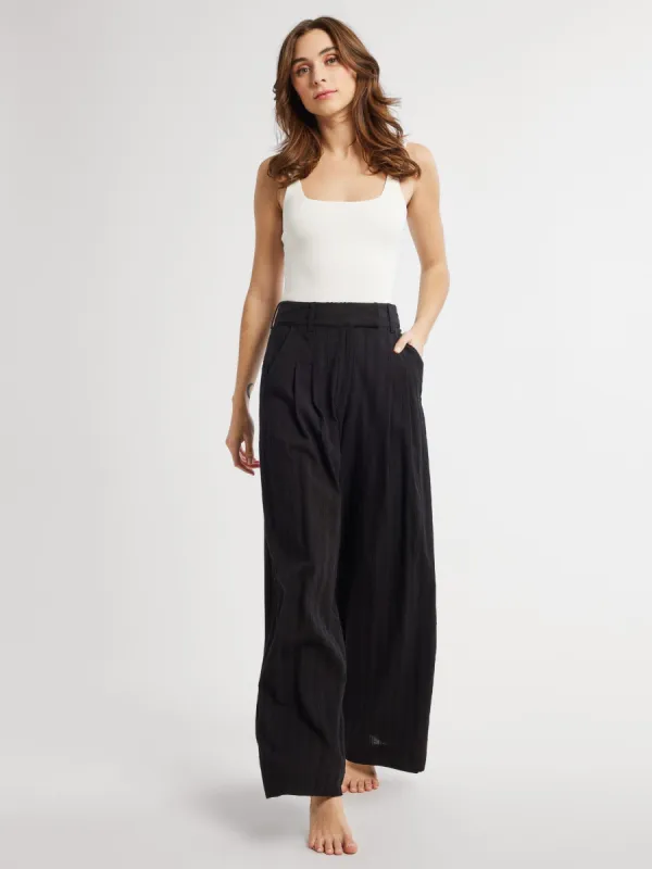 Cara Pant in Noir sold by MILLE