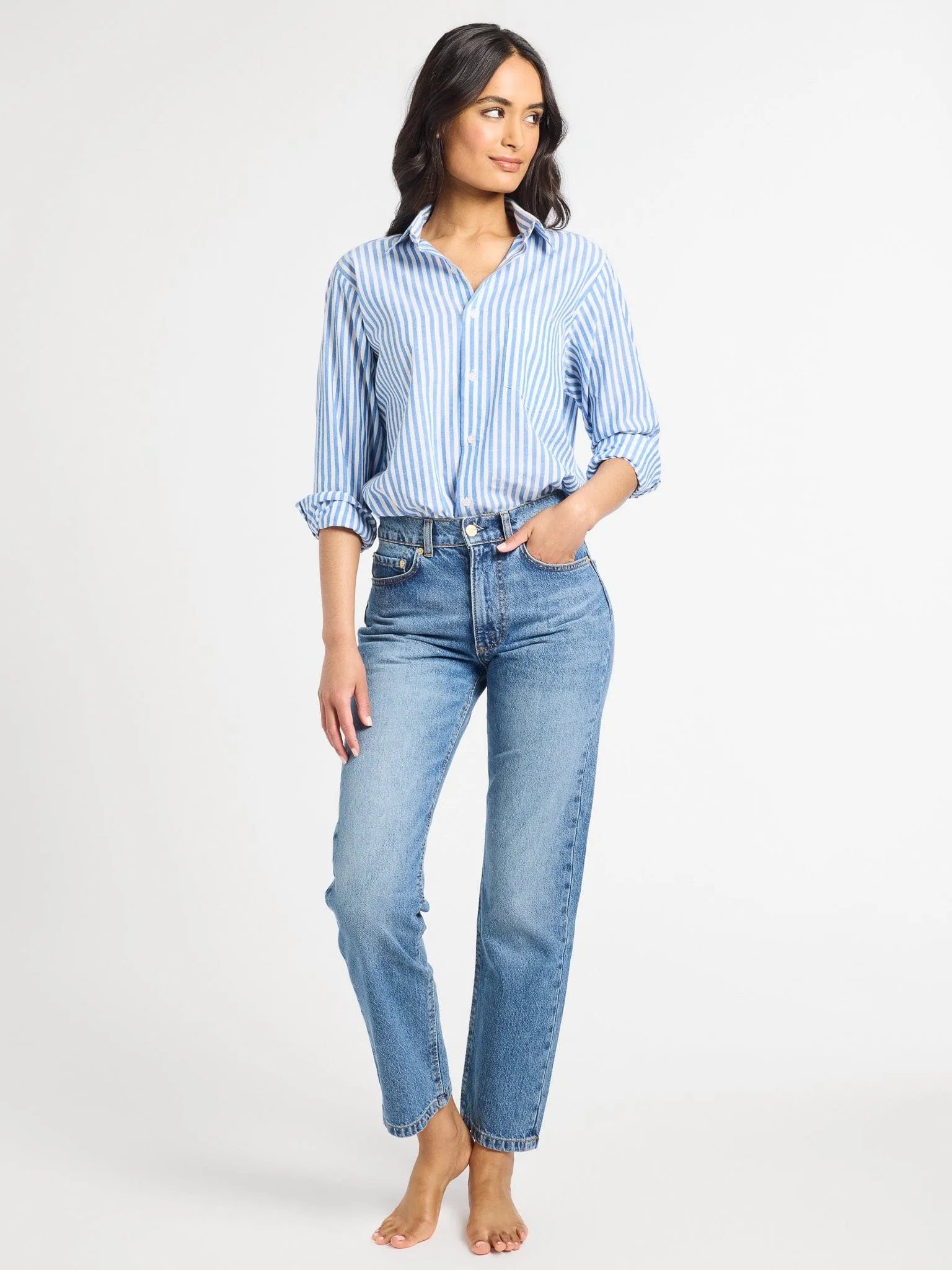 Sofia Top in Monaco Stripe sold by MILLE product image thumbnail 4