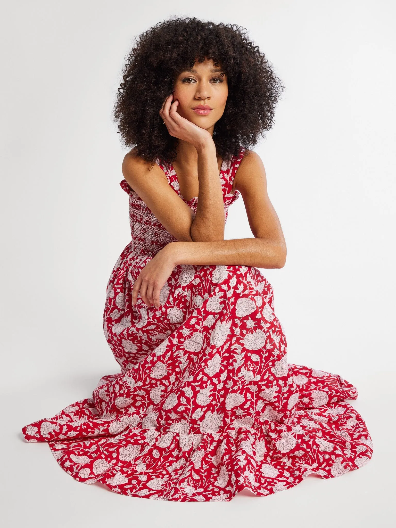 Garden Dress in Red Zinnia sold by MILLE product image thumbnail 4