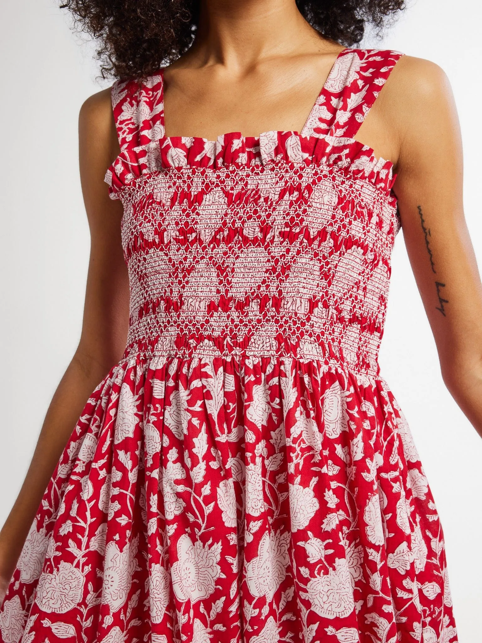 Garden Dress in Red Zinnia sold by MILLE product image thumbnail 2