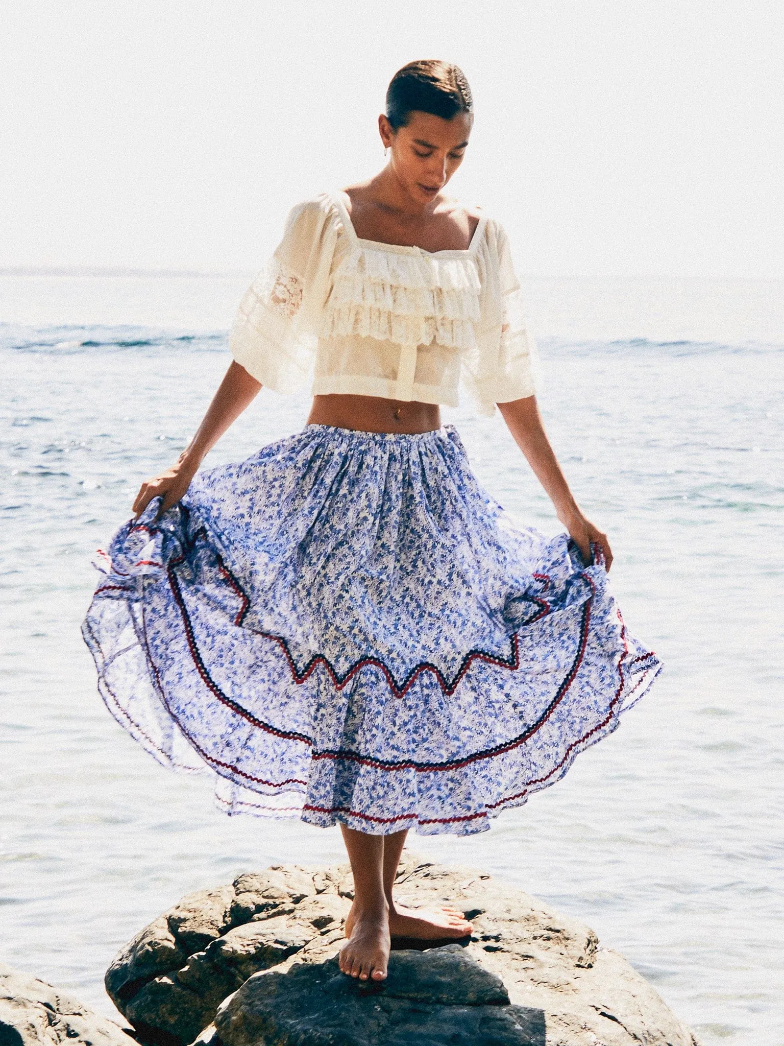 Amalie Skirt in Condesa Floral sold by MILLE