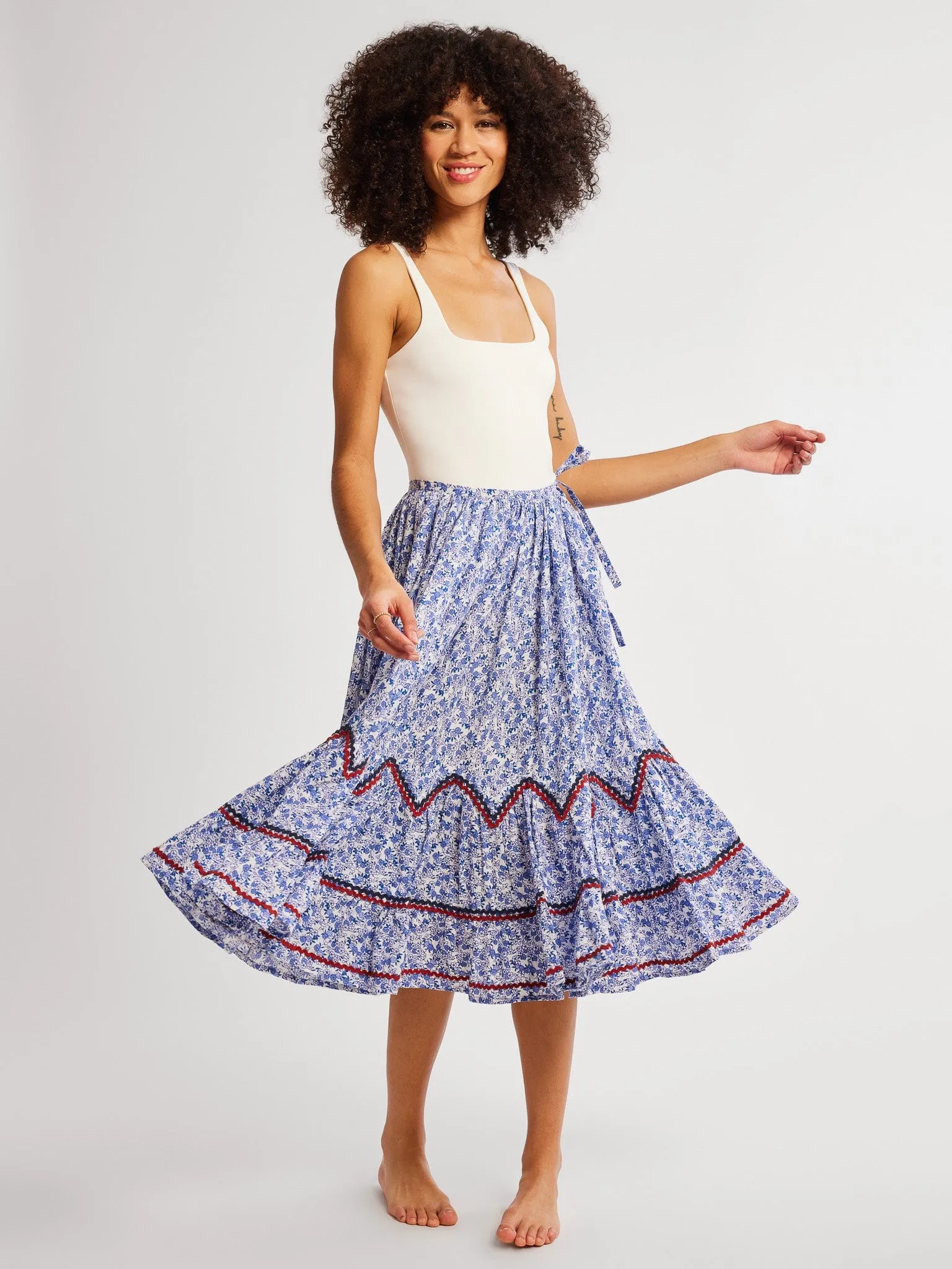 Amalie Skirt in Condesa Floral sold by MILLE product image thumbnail 2