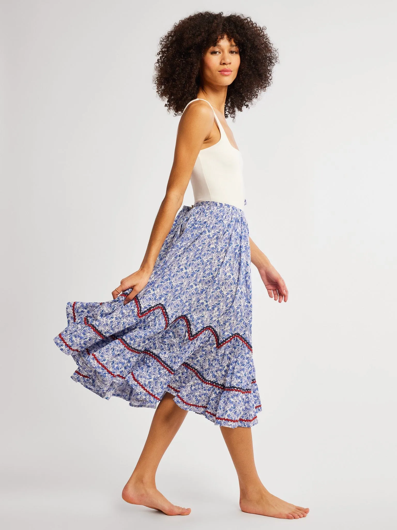 Amalie Skirt in Condesa Floral sold by MILLE product image thumbnail 5