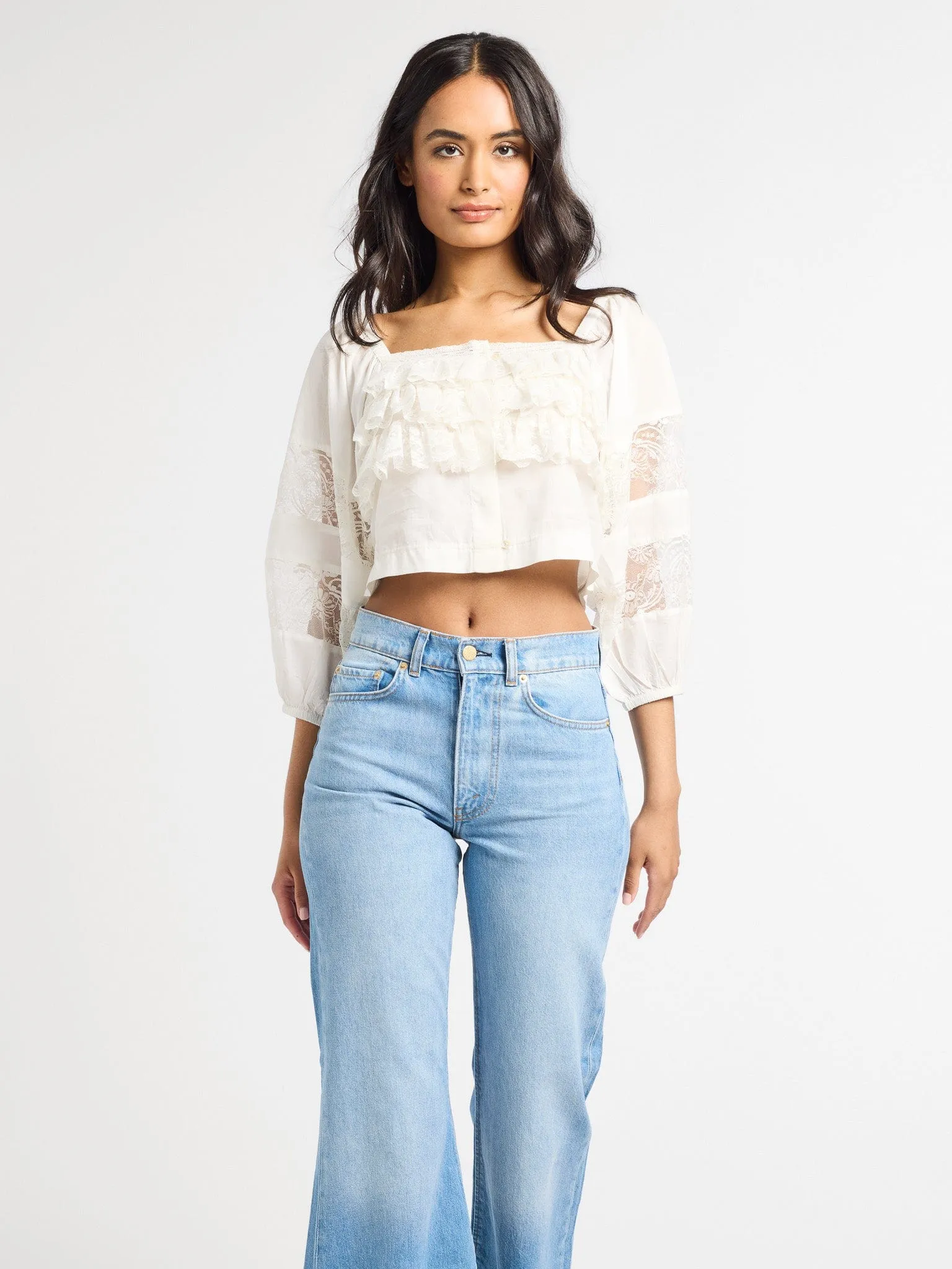 Corinne Top in Ivory sold by MILLE product image thumbnail 3