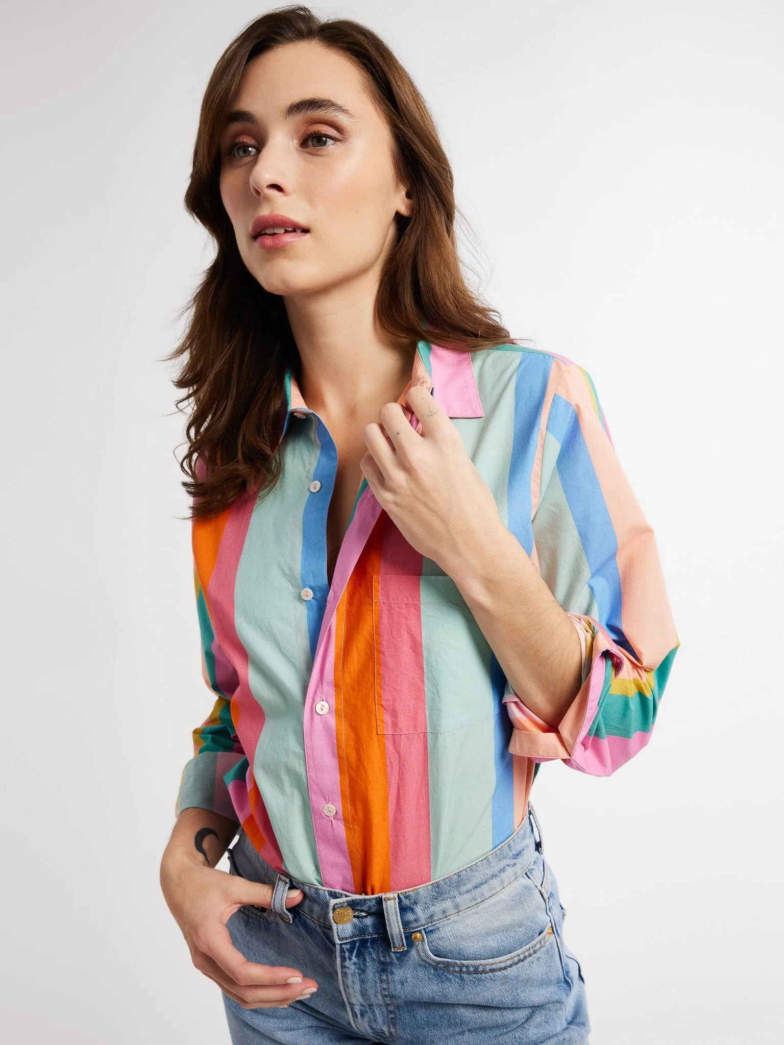Sofia Top in Confetti Stripe sold by MILLE product image thumbnail 3