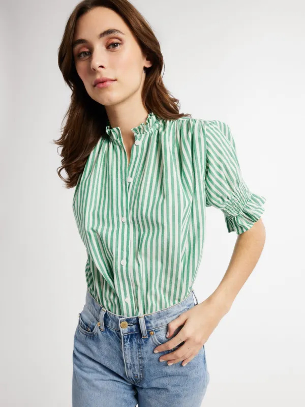 Marnie Top in Kelly Stripe sold by MILLE
