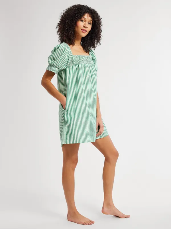 Jane Dress in Kelly Stripe sold by MILLE