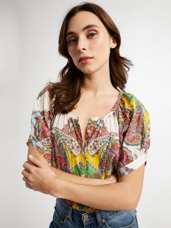Naomi Top in Kaleidoscope sold by MILLE