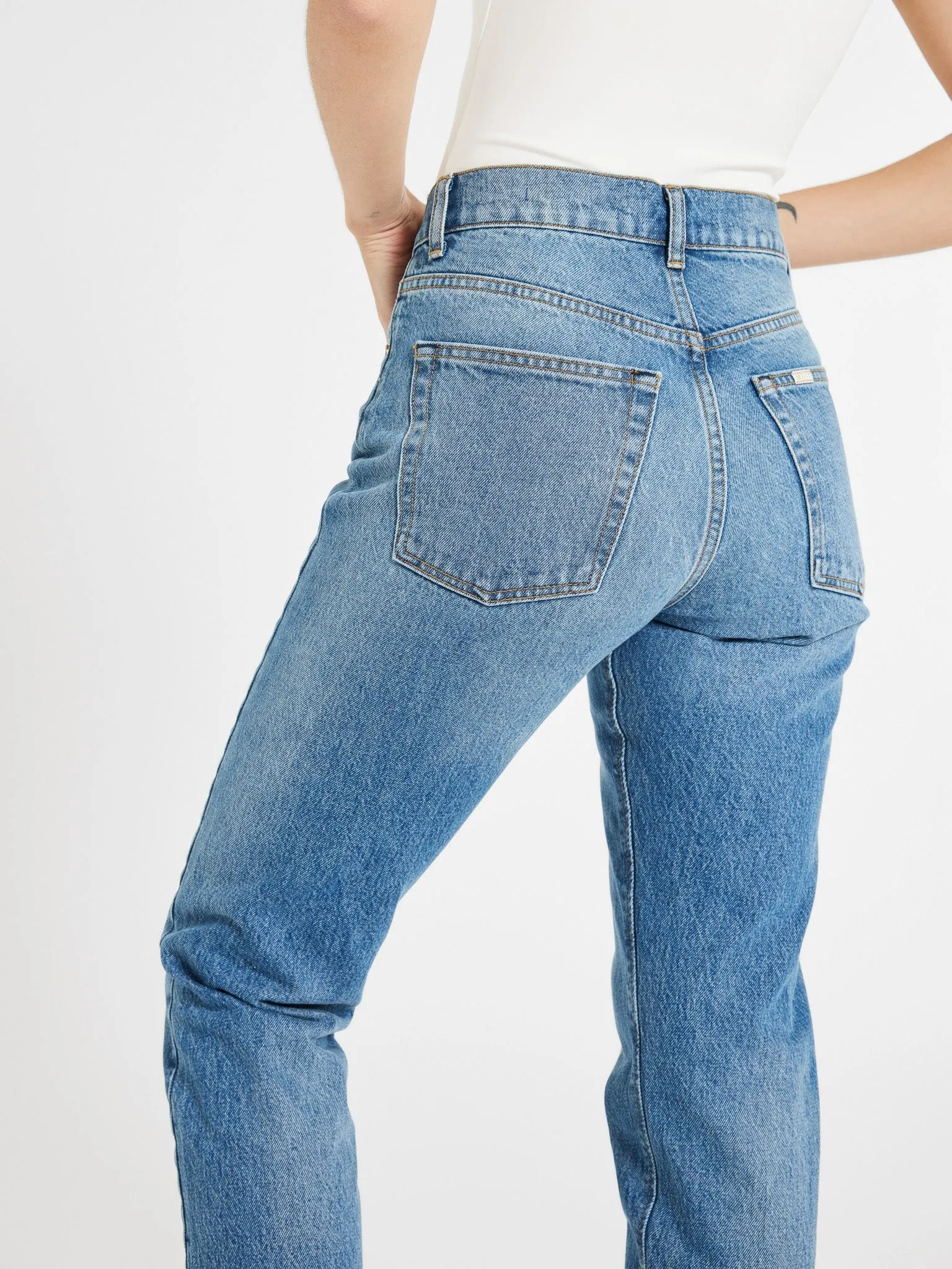 Brooke Mid Rise Slim Fit Jean in Montecito sold by MILLE product image thumbnail 5