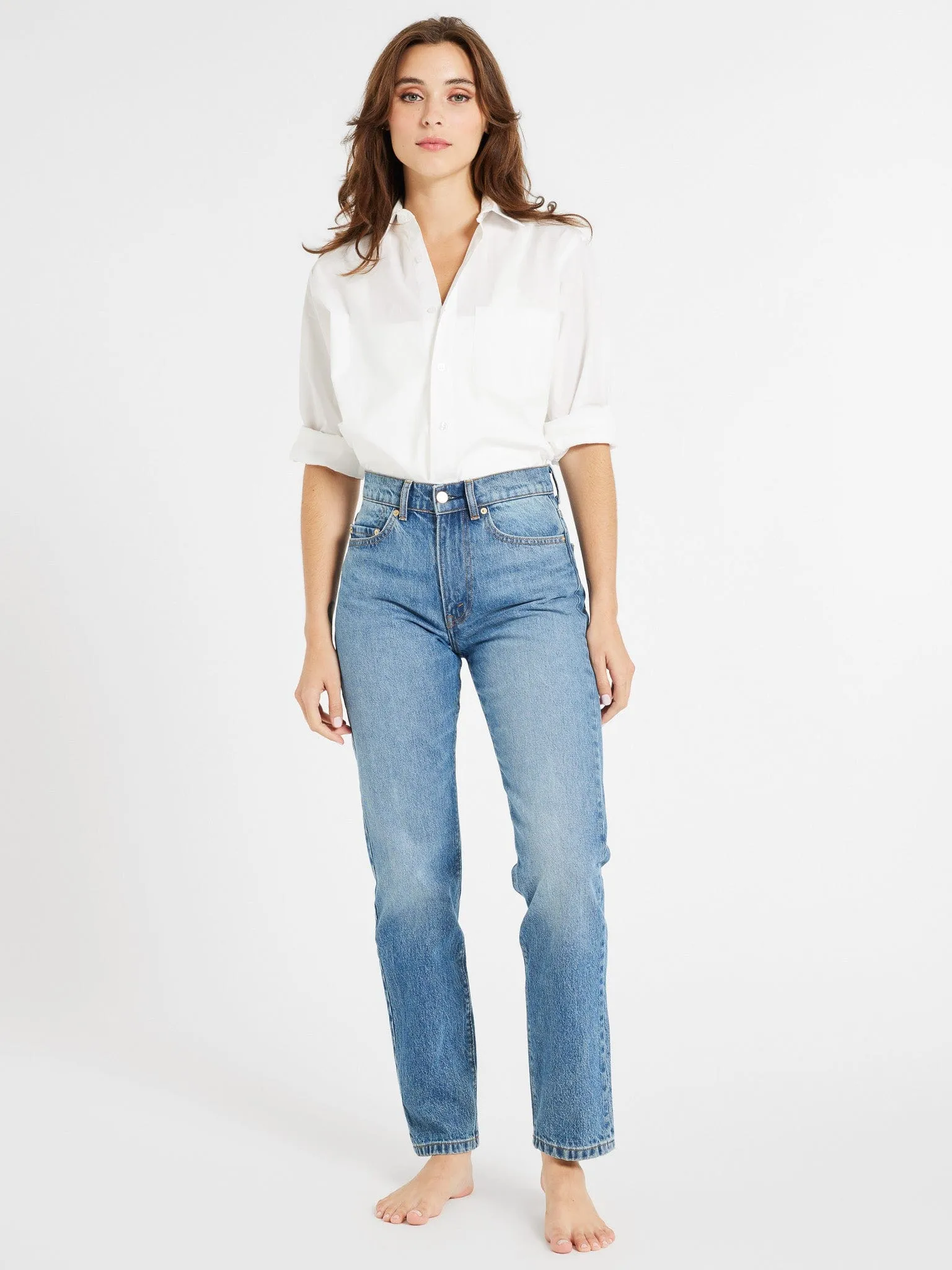 Brooke Mid Rise Slim Fit Jean in Montecito sold by MILLE