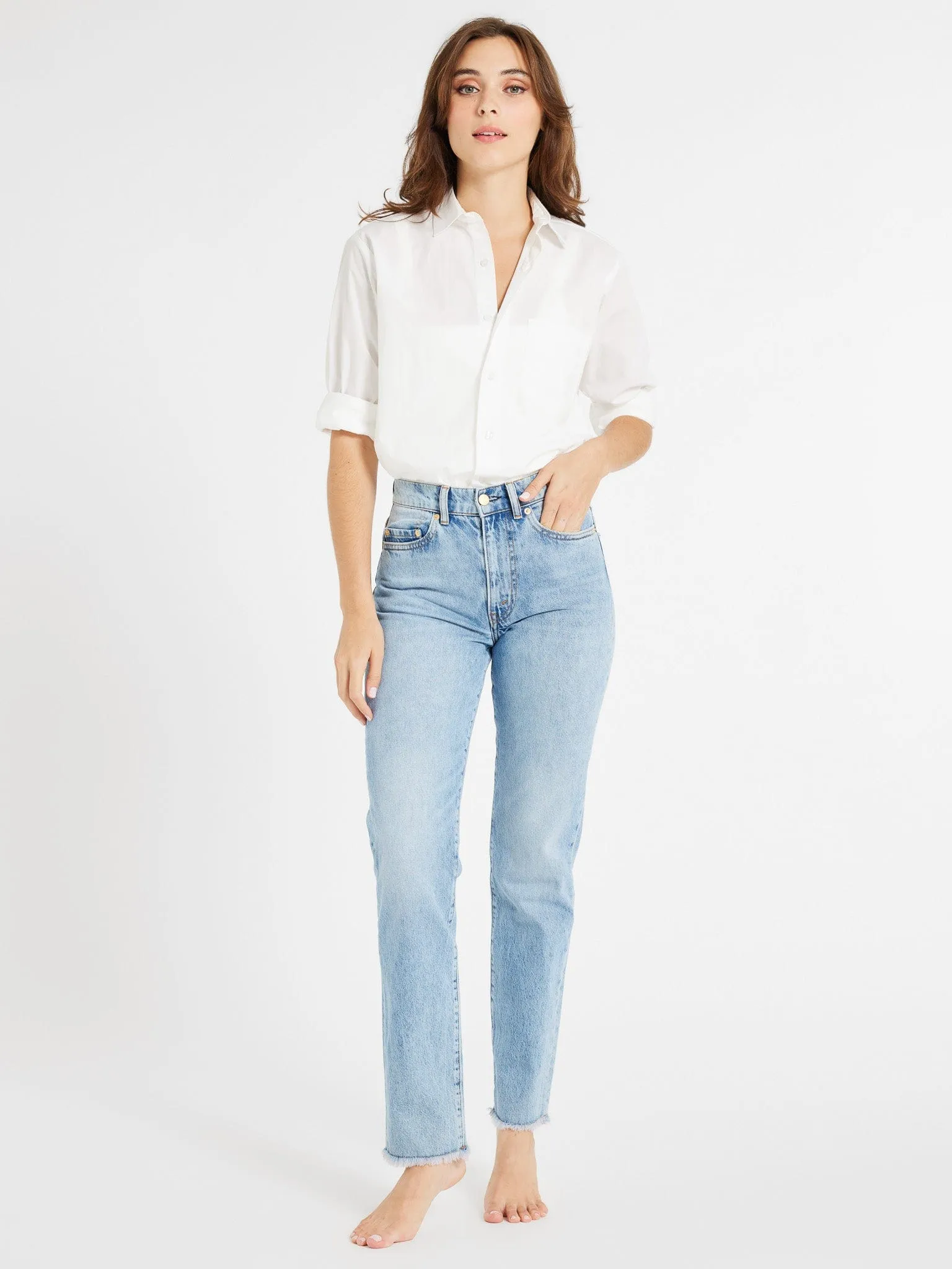 Brooke Mid Rise Slim Fit Jean in Venice sold by MILLE product image thumbnail 2