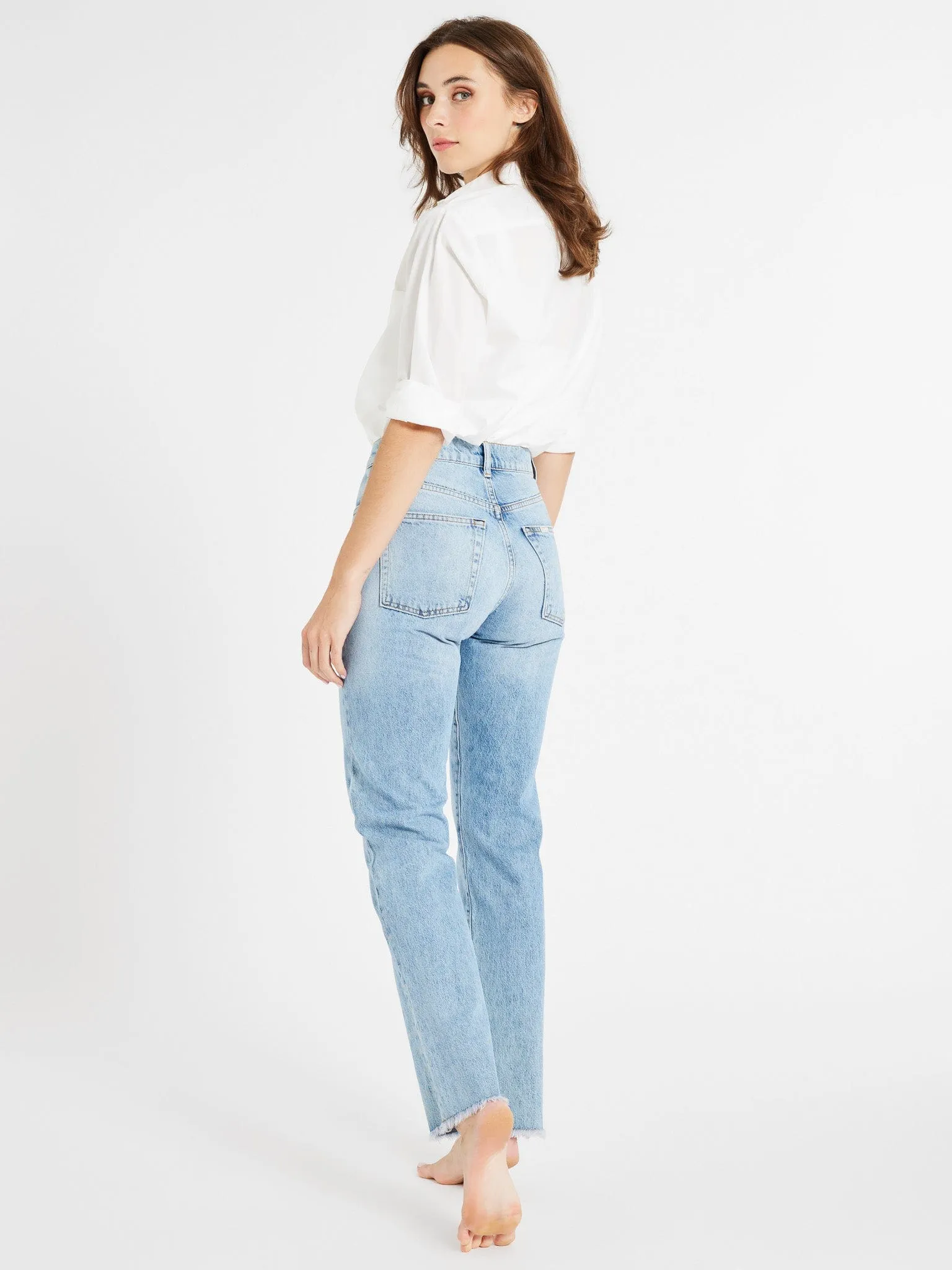 Brooke Mid Rise Slim Fit Jean in Venice sold by MILLE product image thumbnail 3