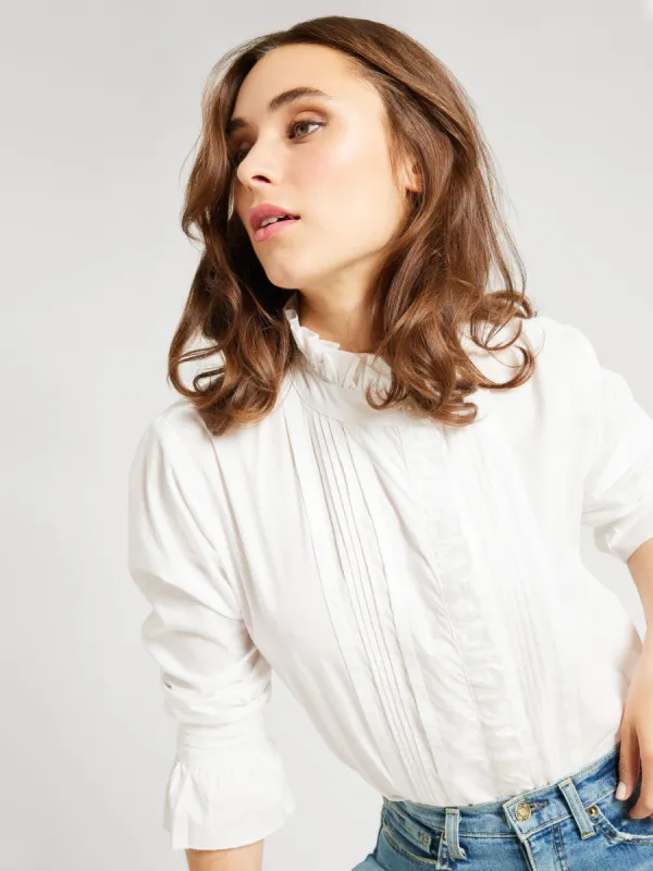 Phoebe Top in White made by MILLE