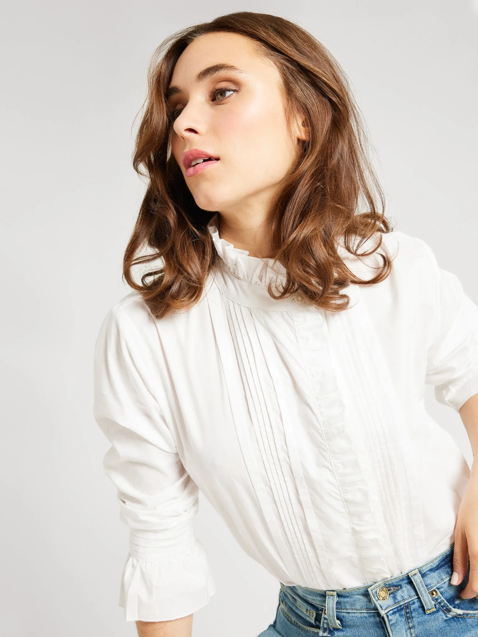 Phoebe Top in White sold by MILLE