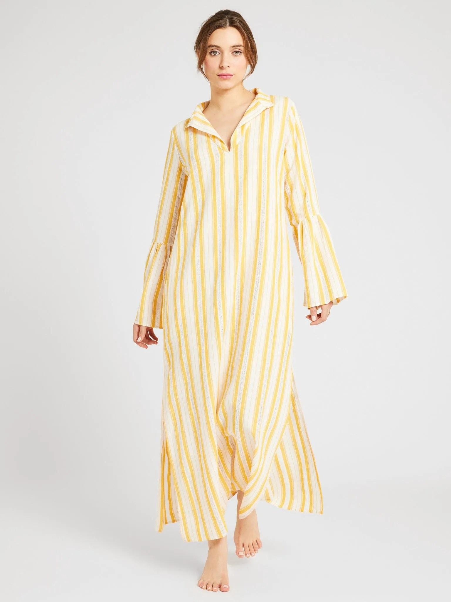 Jacqueline Dress in Citrus Stripe sold by MILLE product image thumbnail 3