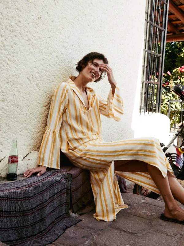 Jacqueline Dress in Citrus Stripe sold by MILLE