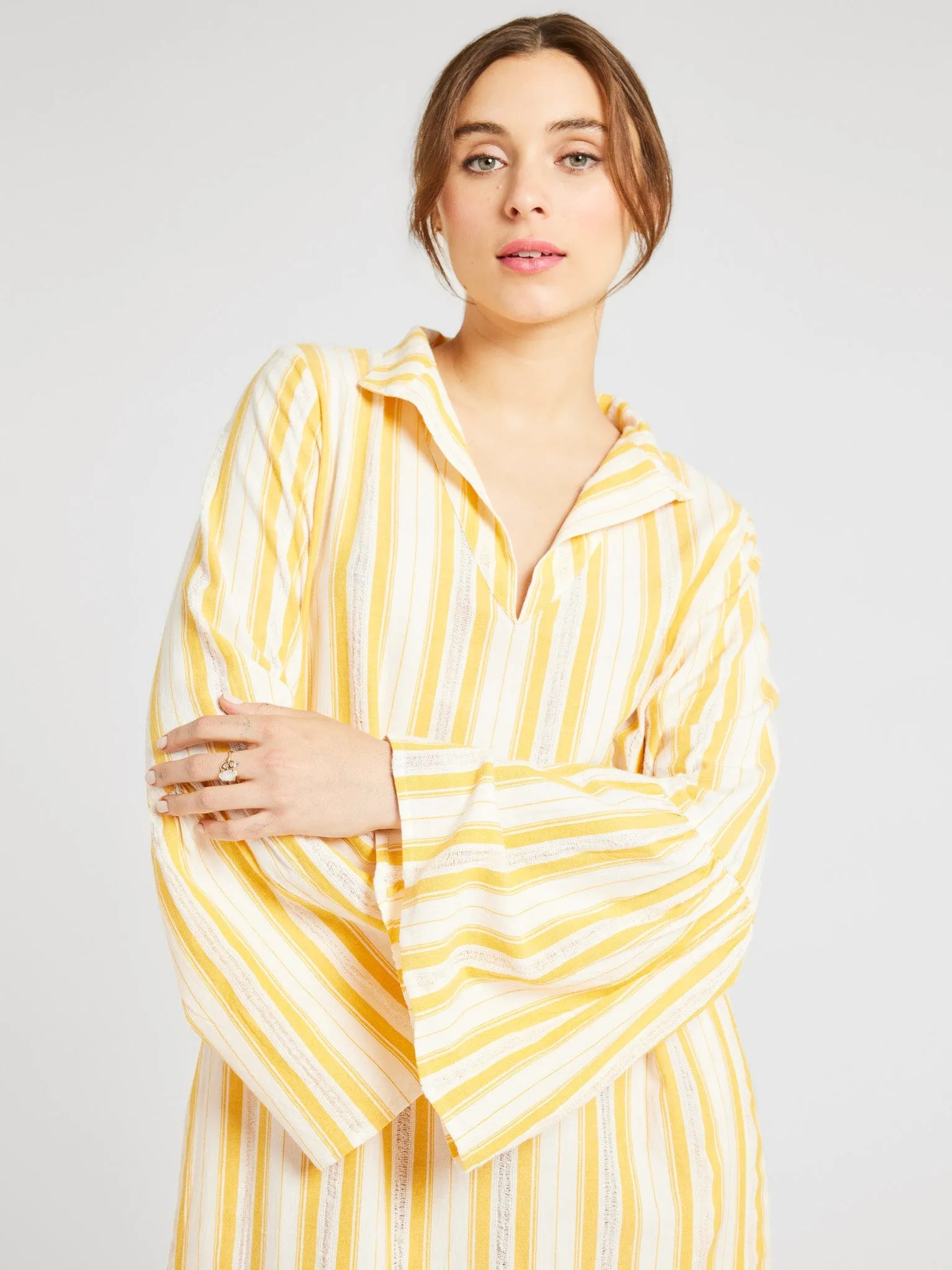 Jacqueline Dress in Citrus Stripe sold by MILLE product image thumbnail 4