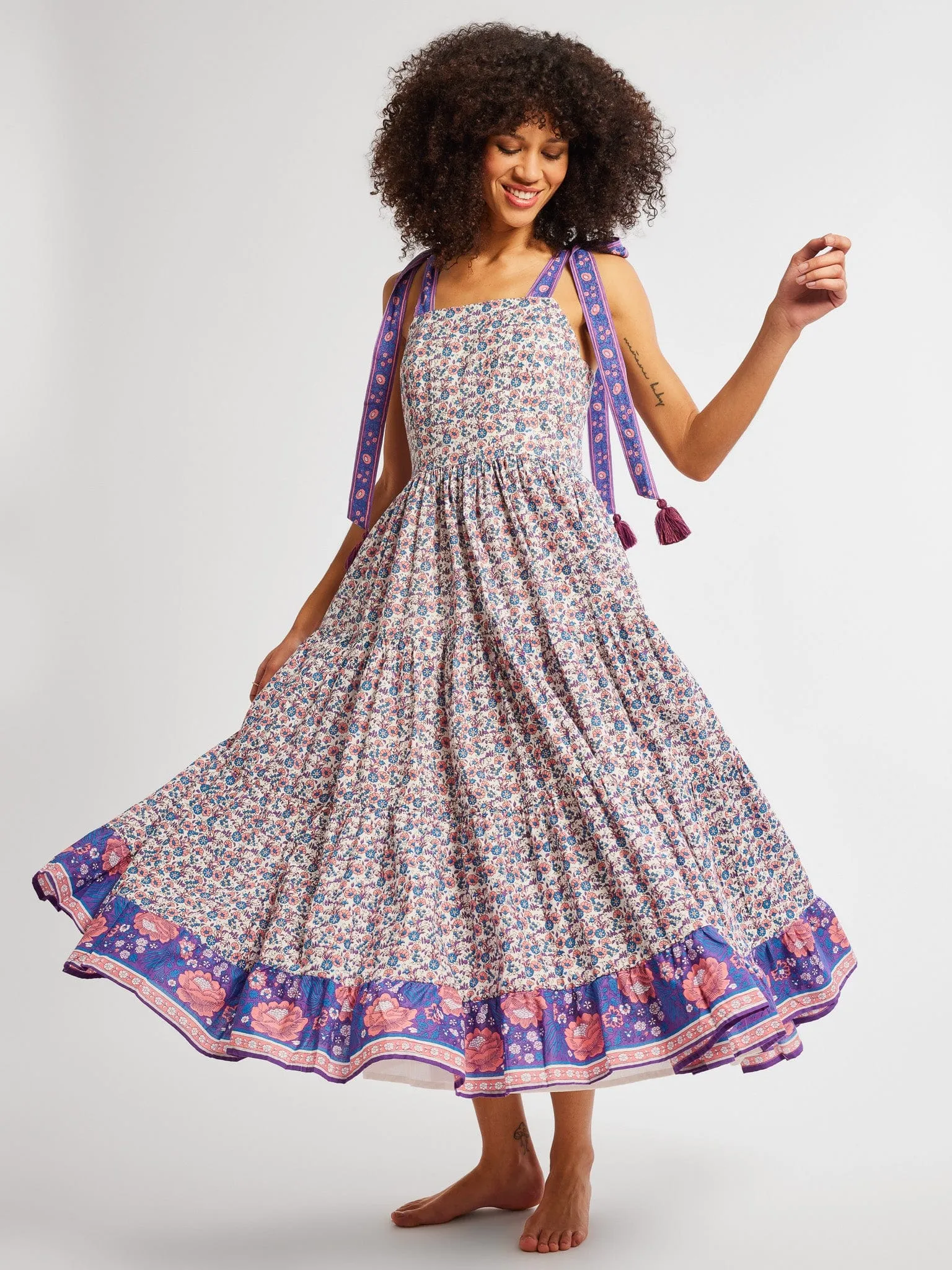 Daphne Dress in Bluebell sold by MILLE product image thumbnail 2