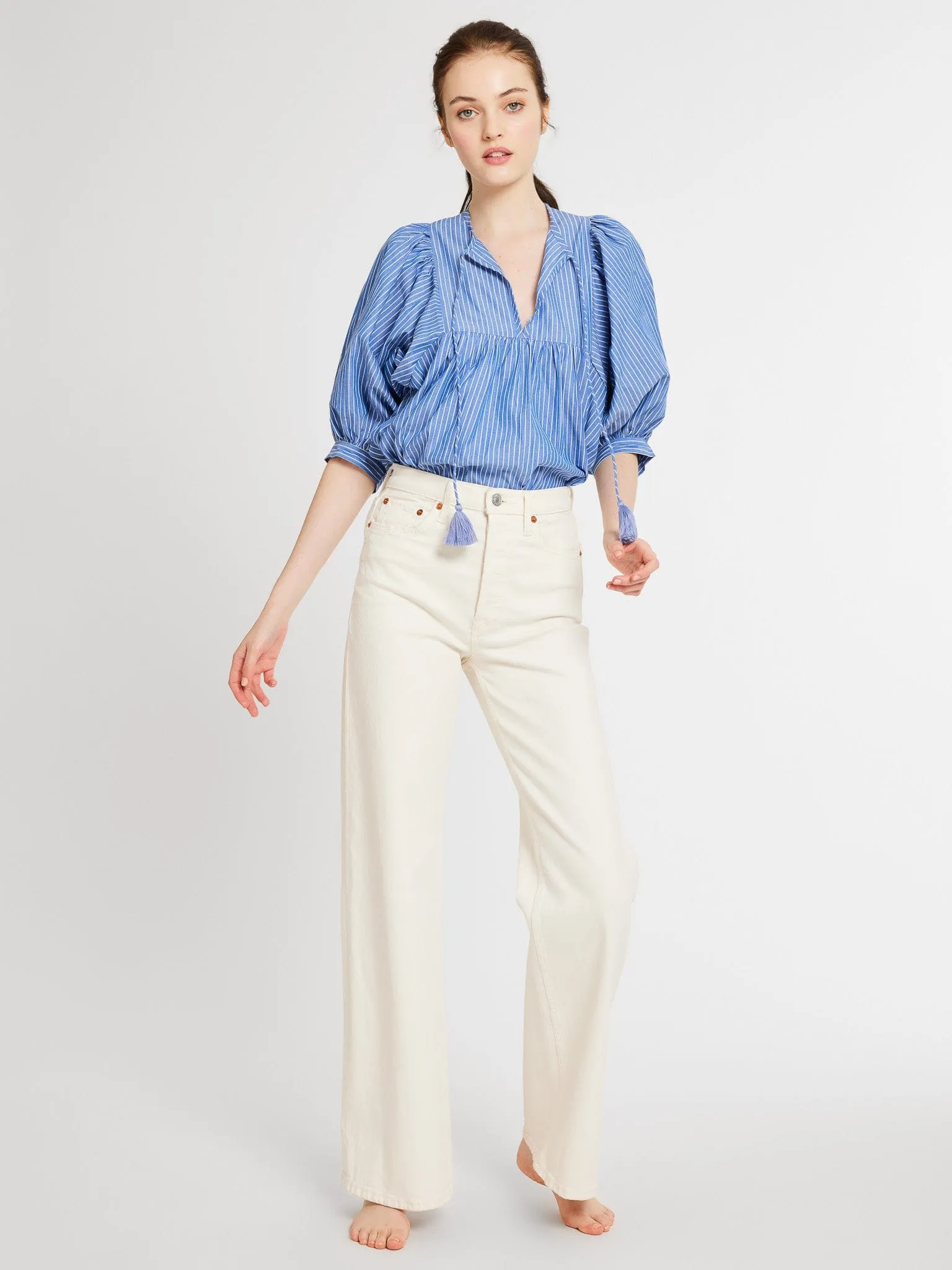 Thalia Top in Harbor Stripe sold by MILLE product image thumbnail 3