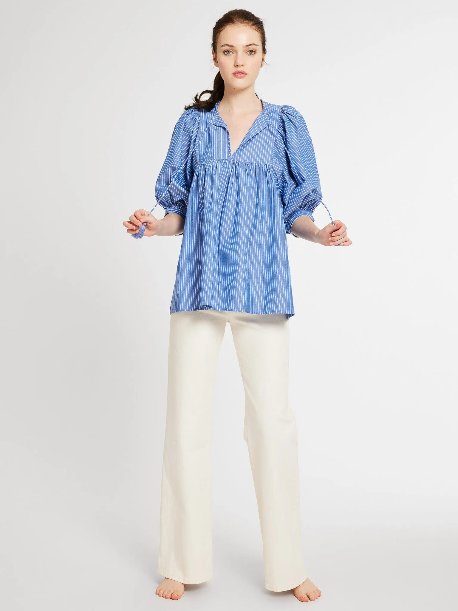Thalia Top in Harbor Stripe sold by MILLE product image thumbnail 2