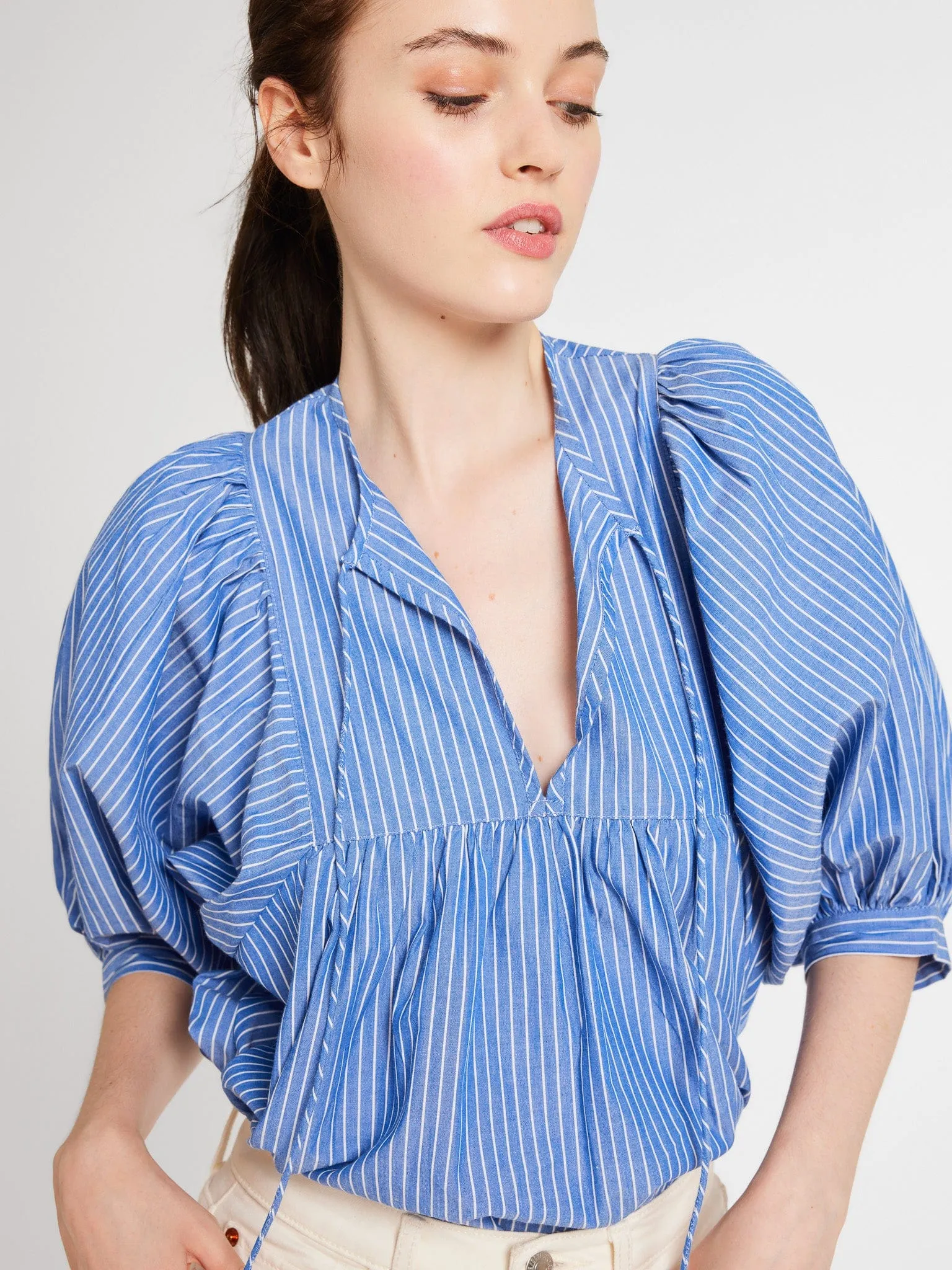 Thalia Top in Harbor Stripe sold by MILLE product image thumbnail 4