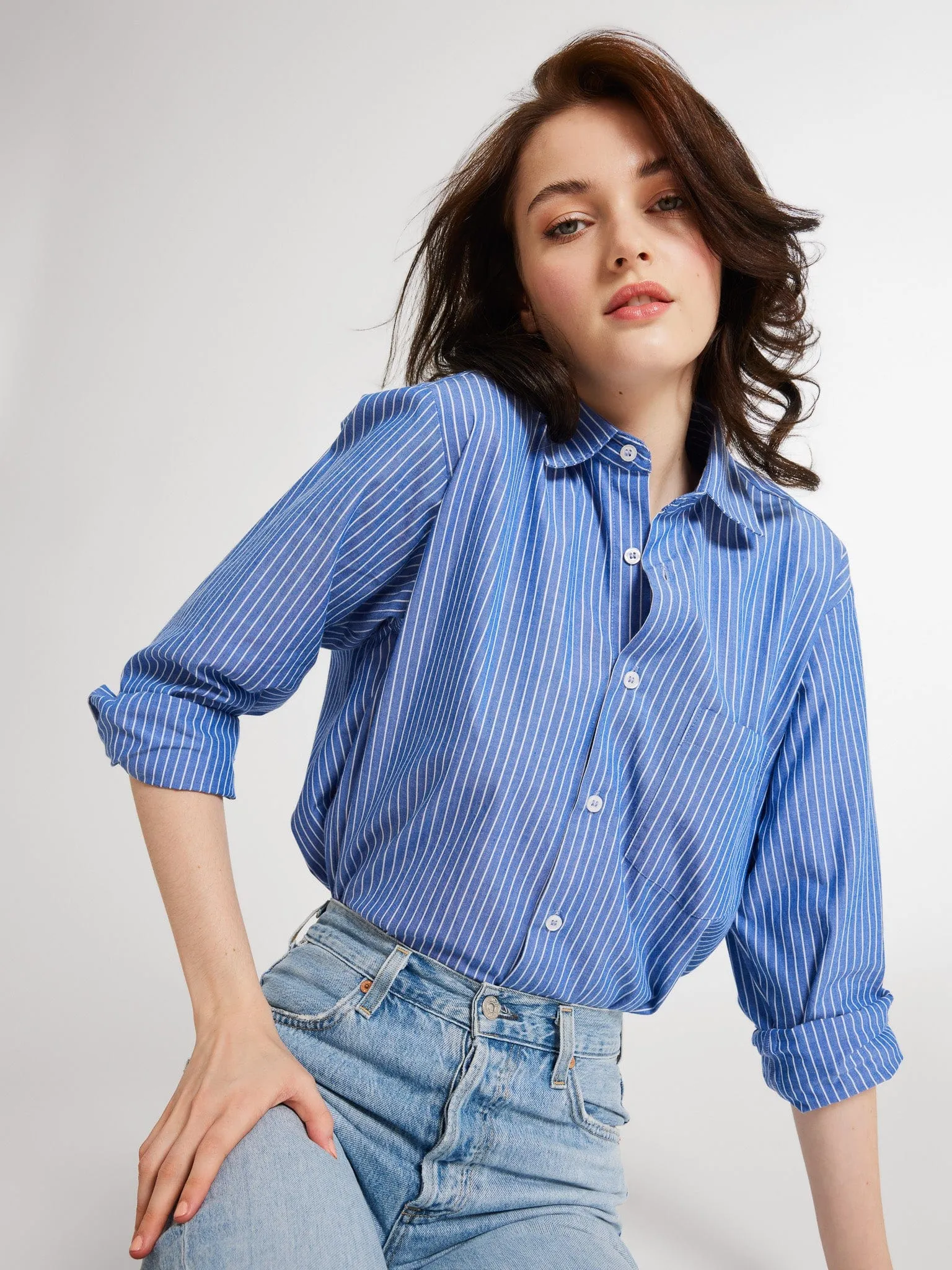 Sofia Top in Harbor Stripe sold by MILLE