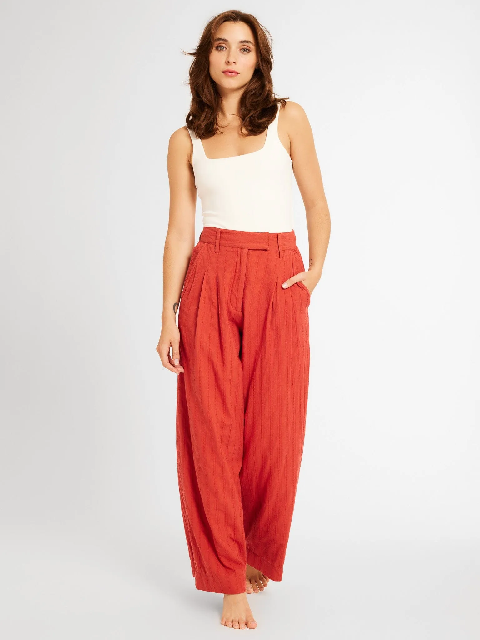 Cara Pant in Spice sold by MILLE