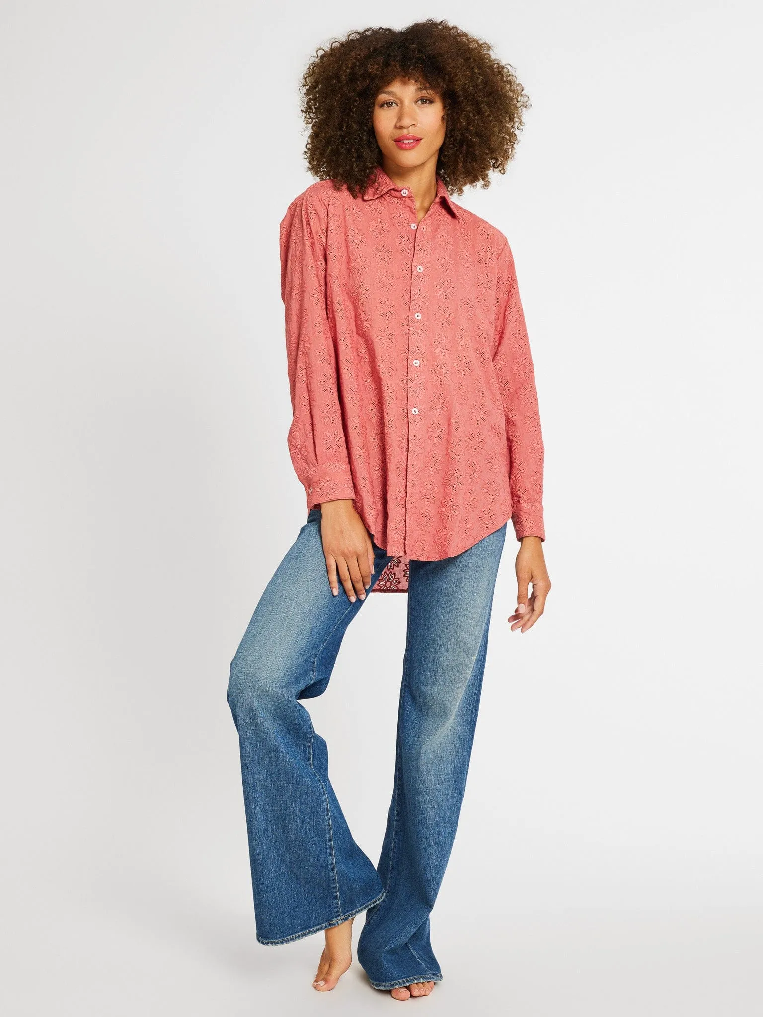 Sofia Top in Rosewood Eyelet sold by MILLE product image thumbnail 3