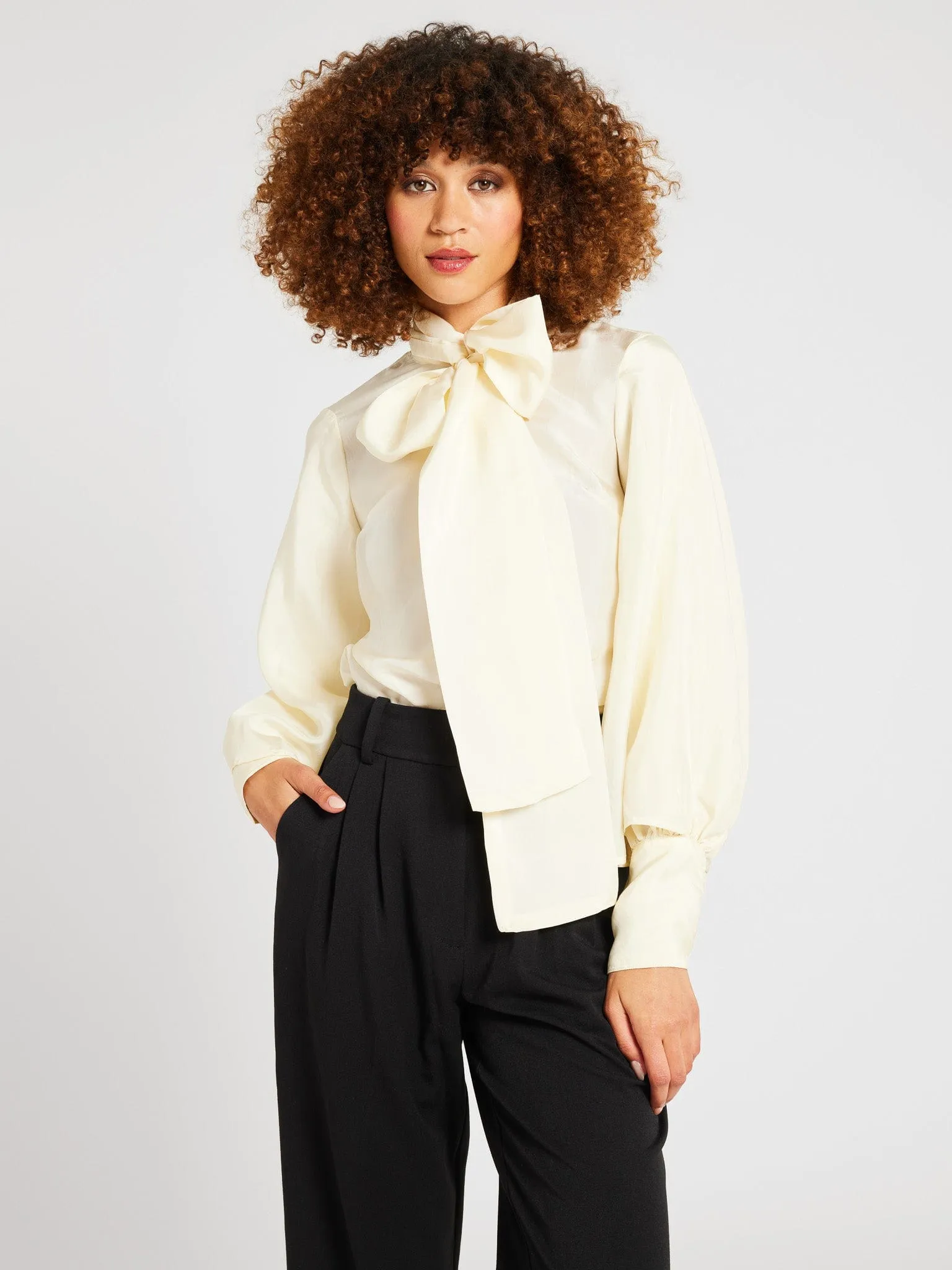 Gigi Top in Ivory Silk sold by MILLE product image thumbnail 2
