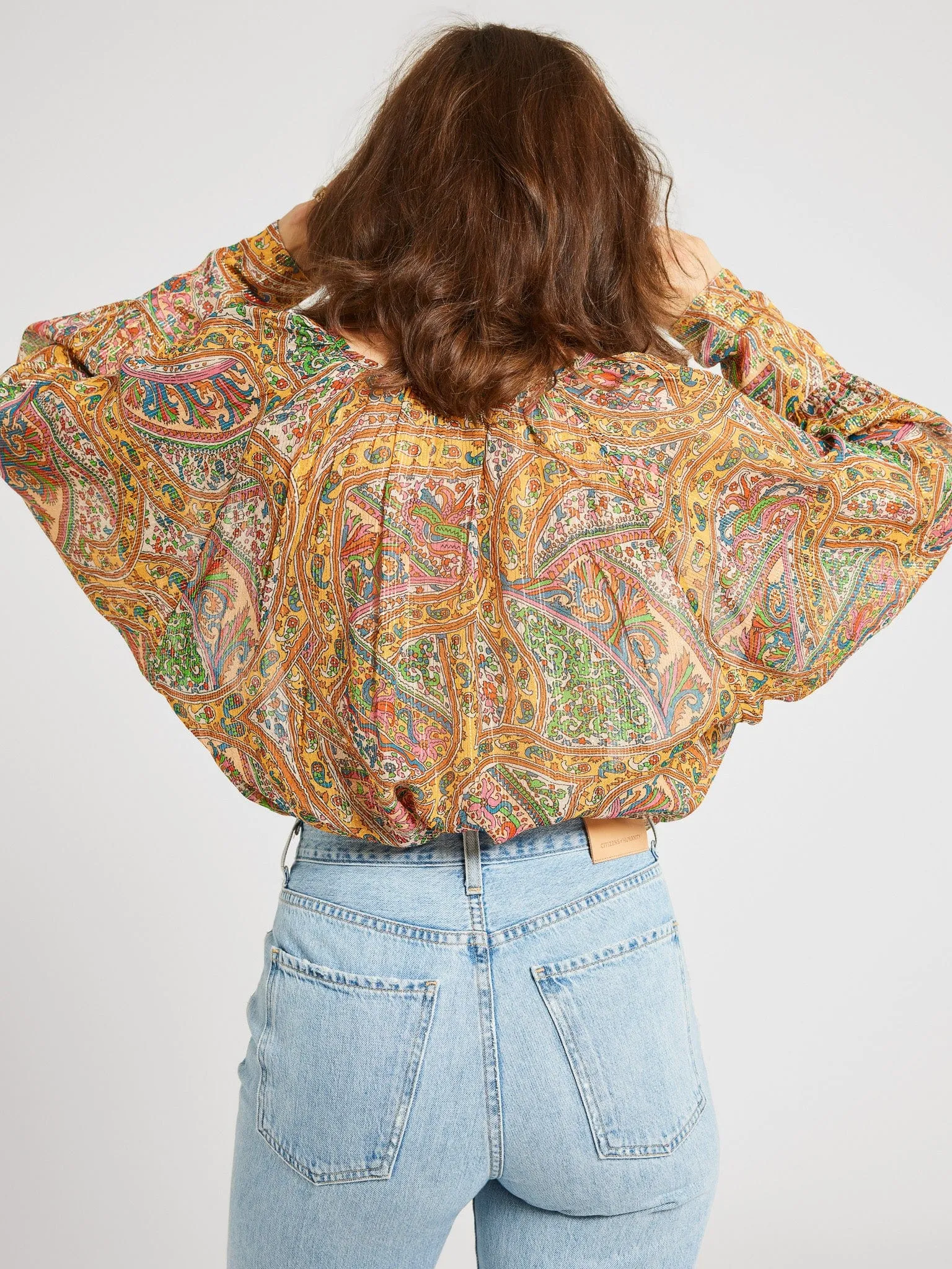 Madeline Top in Paisley Shimmer sold by MILLE product image thumbnail 4