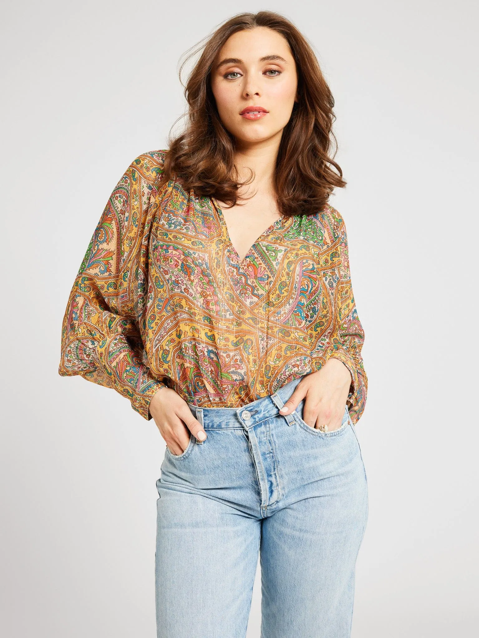Madeline Top in Paisley Shimmer sold by MILLE product image thumbnail 2