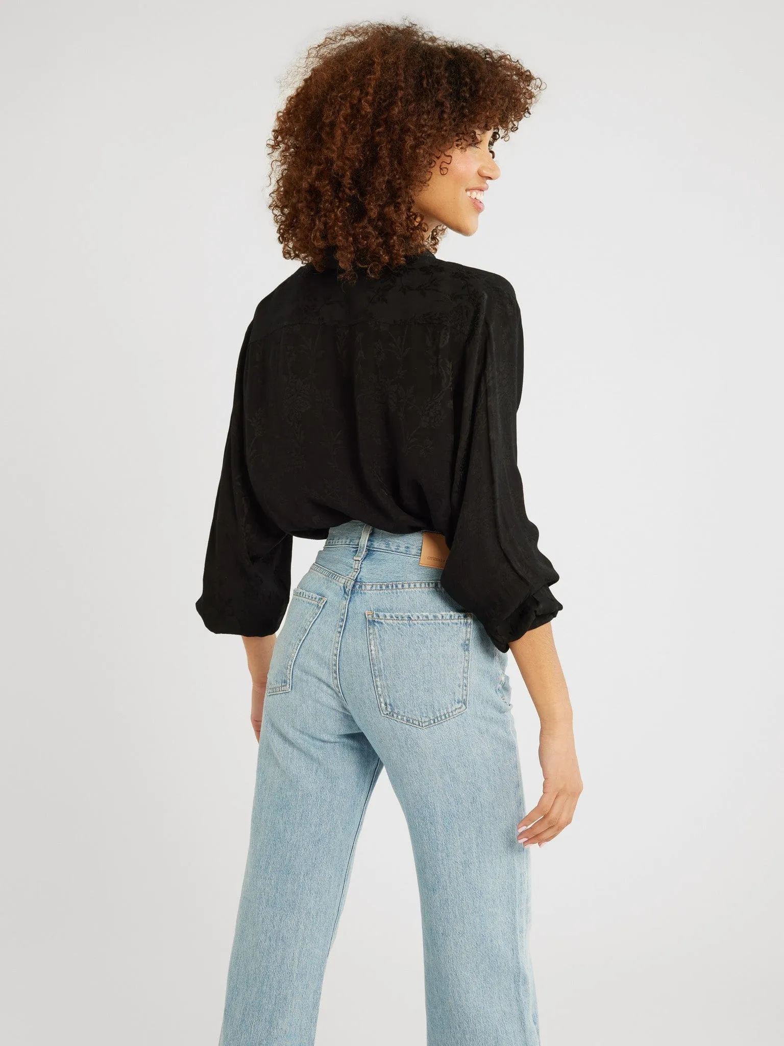 Sofia Top in Black Jacquard sold by MILLE product image thumbnail 4