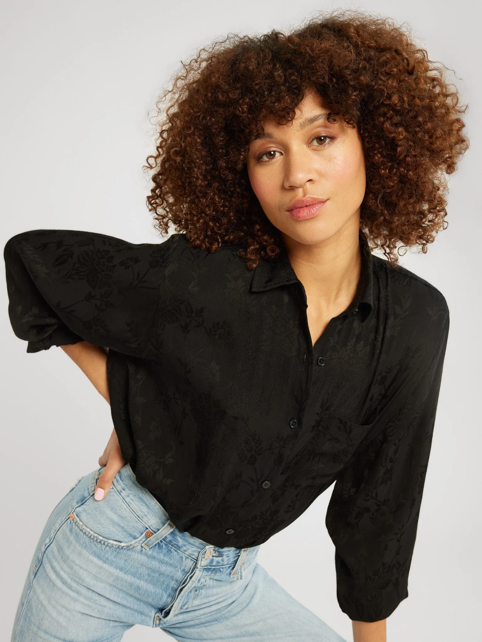 Sofia Top in Black Jacquard sold by MILLE product image thumbnail 5