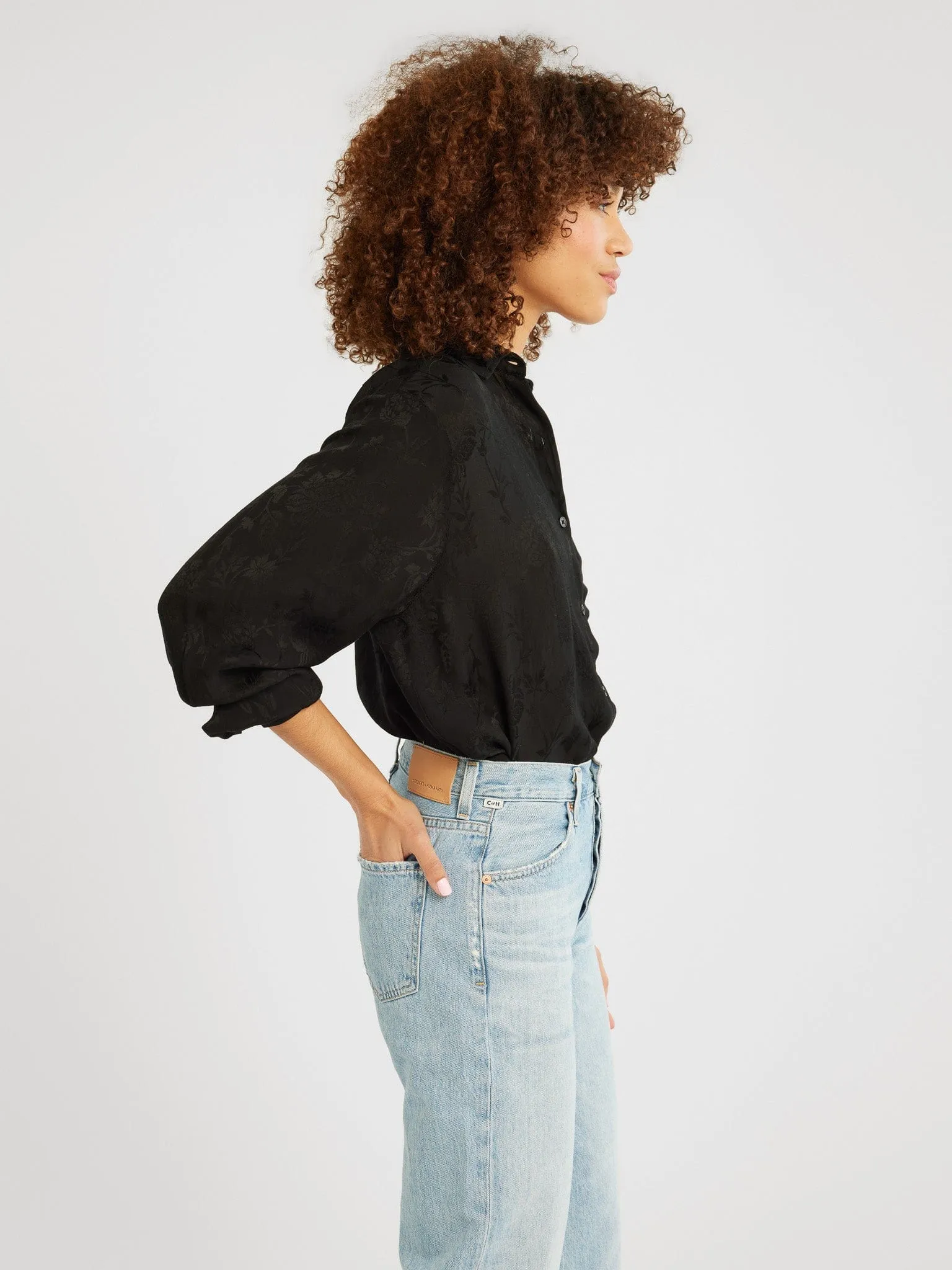 Sofia Top in Black Jacquard sold by MILLE product image thumbnail 3