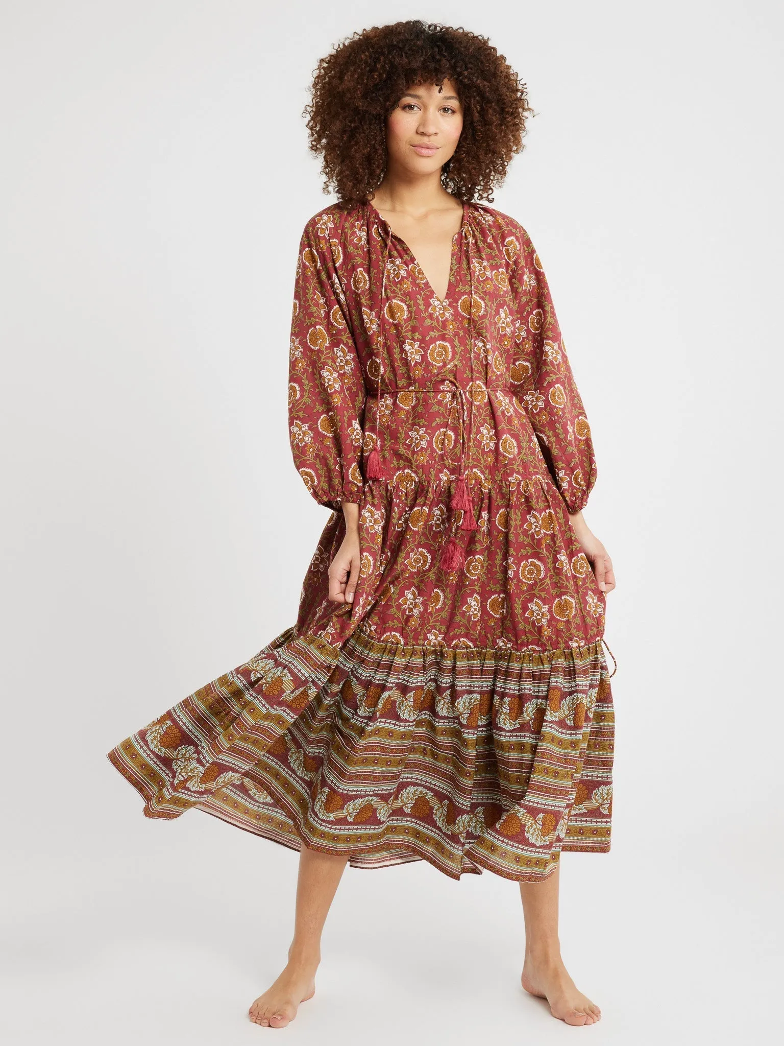 Natalia Dress in Cinnabar sold by MILLE