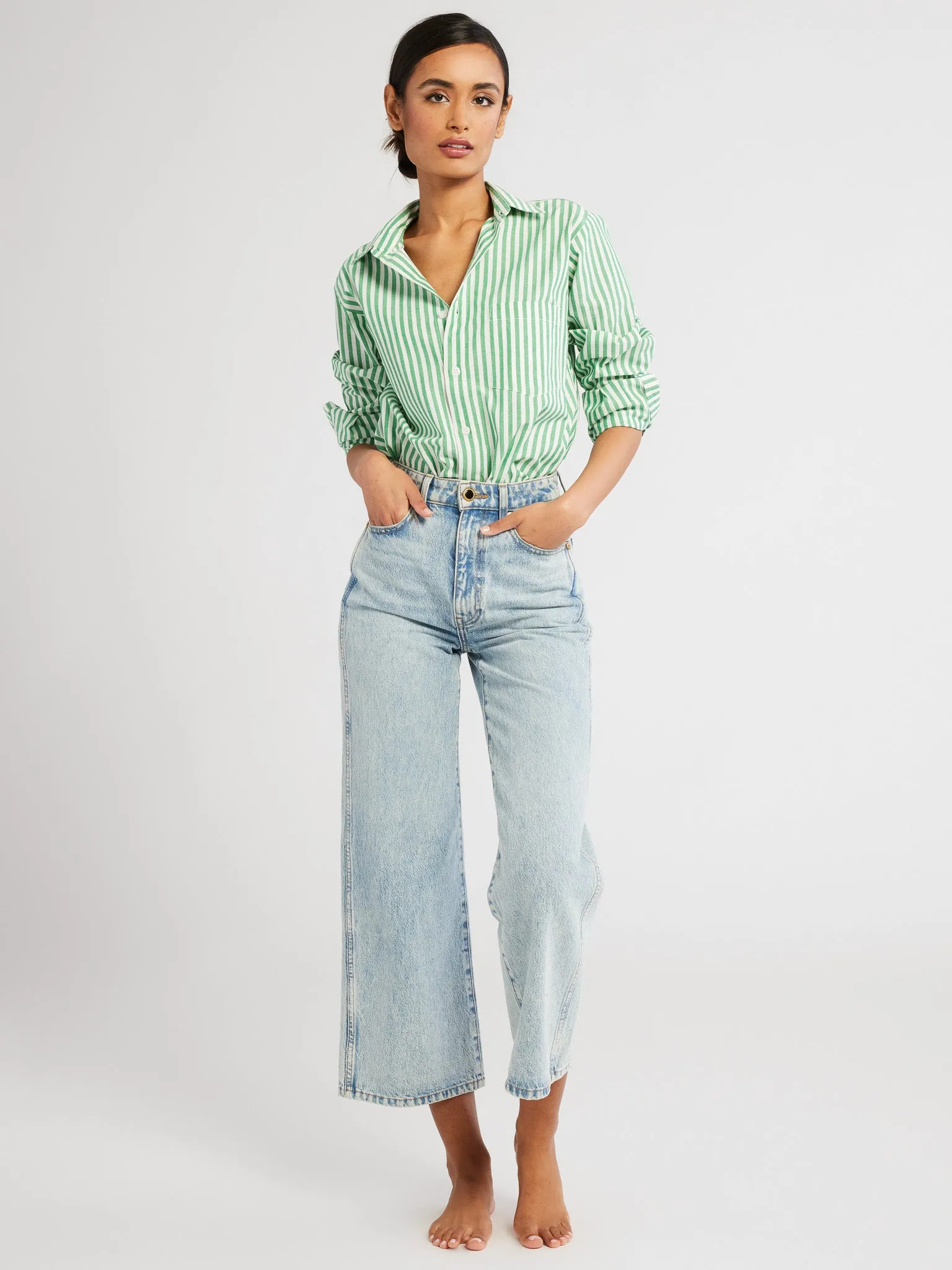 Sofia Top in Kelly Stripe sold by MILLE product image thumbnail 4