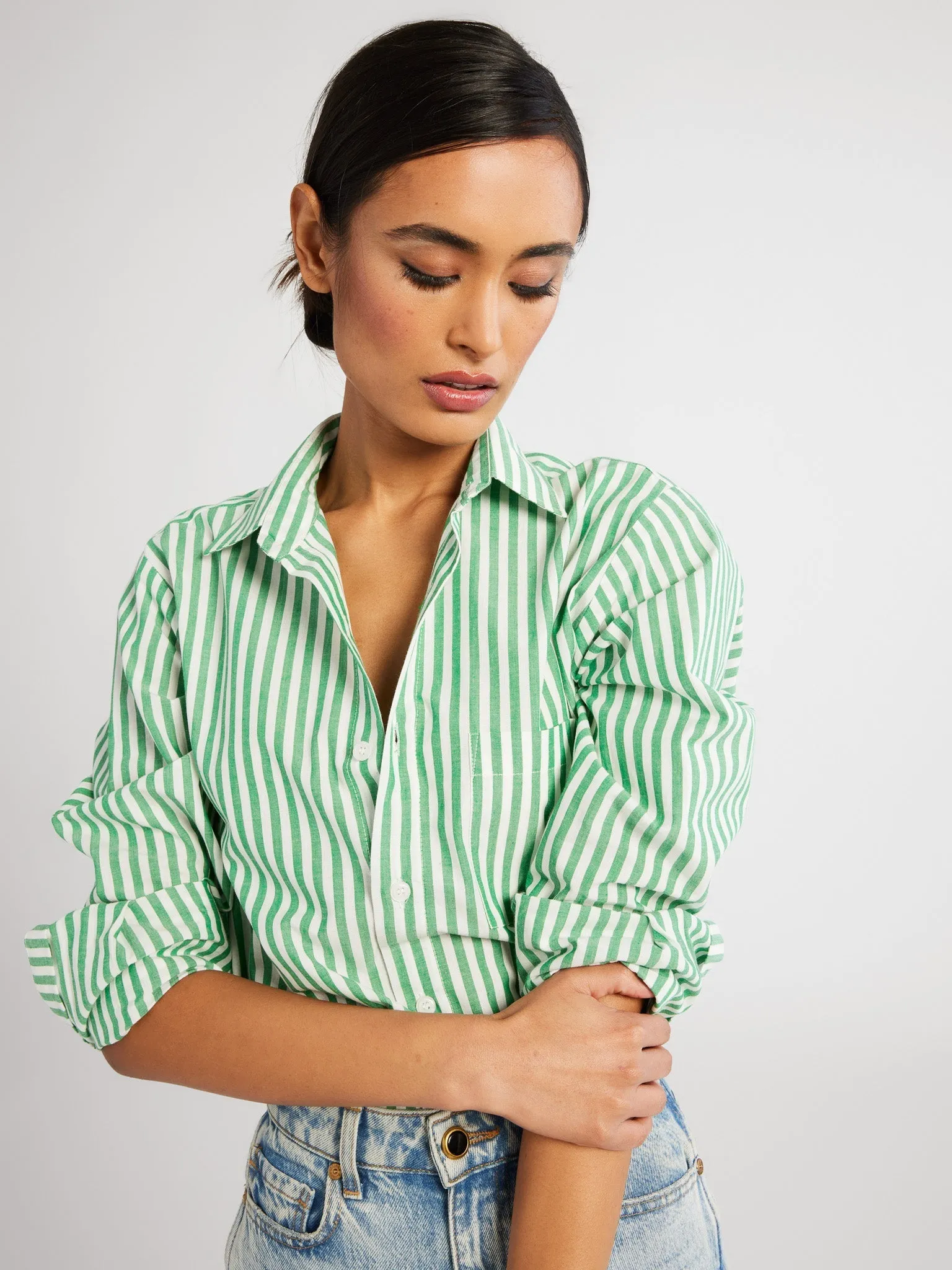 Sofia Top in Kelly Stripe sold by MILLE